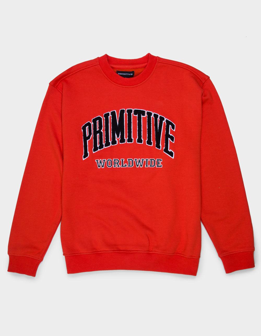 PRIMITIVE Collegiate Mens Crewneck Sweatshirt - RED Product Image