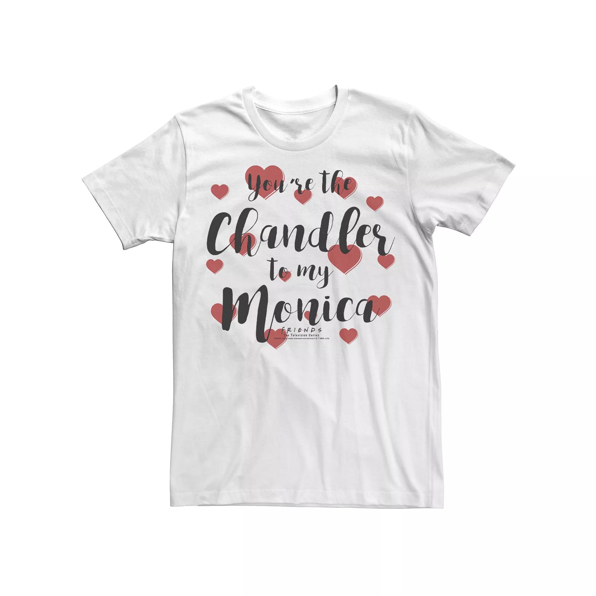 Big & Tall Friends TV Show "You're The Chandler To My Monica" Hearts Tee, Men's,  Product Image