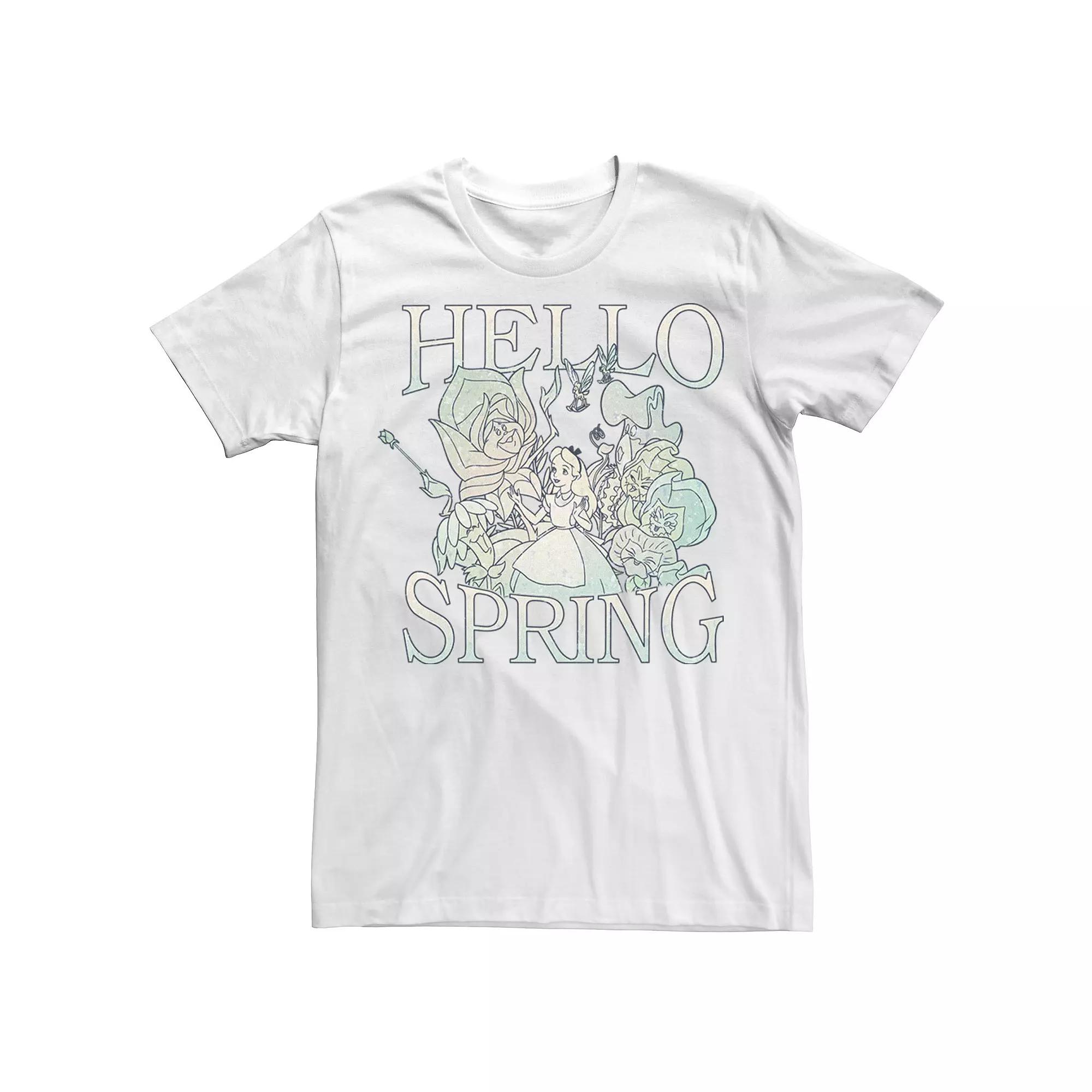 Disney's Alice In Wonderland Men's Hello Spring Tee, Size: Small, White Product Image