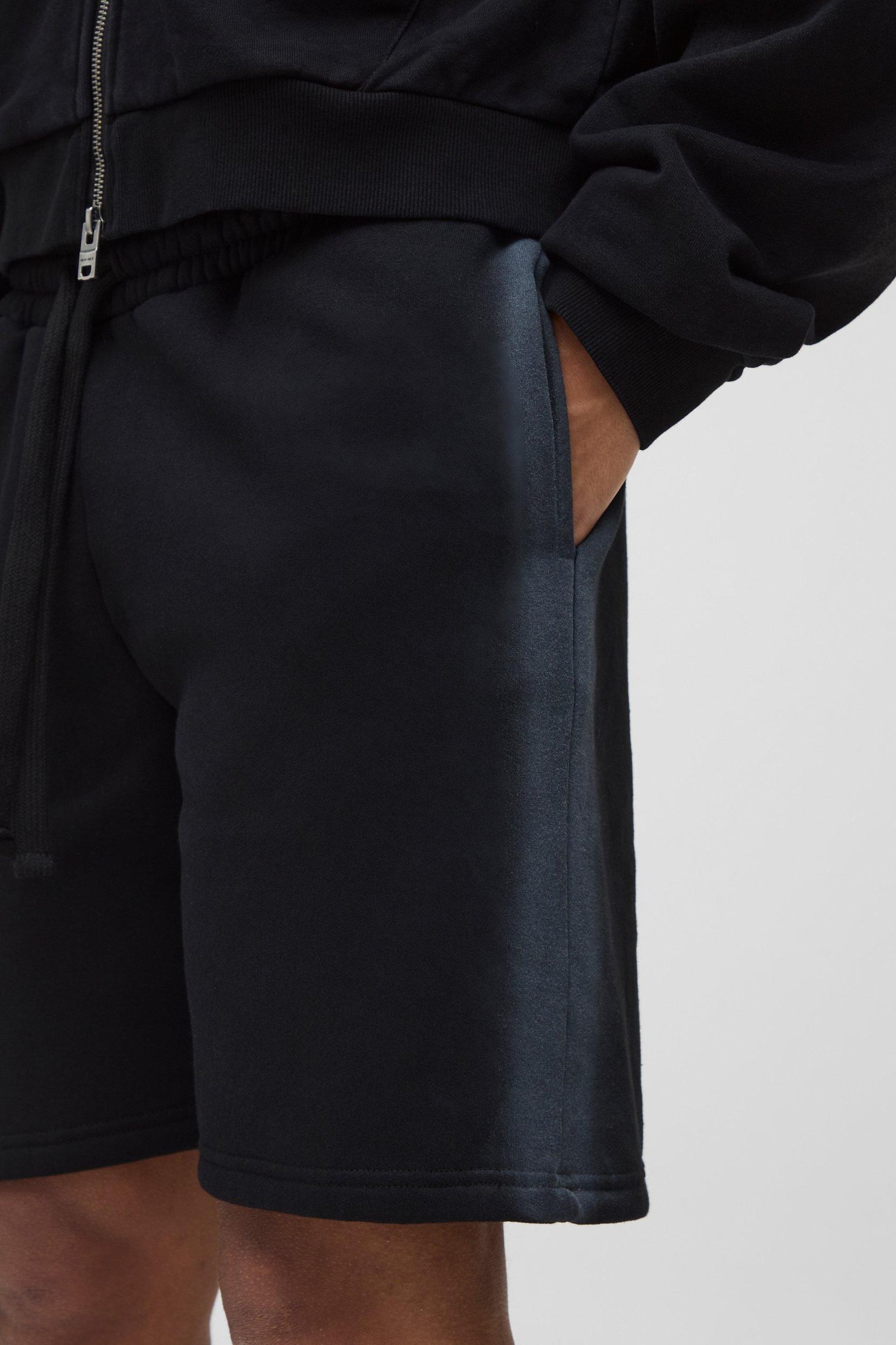 Relaxed Mid Length Washed Seam Shorts | boohooMAN USA Product Image