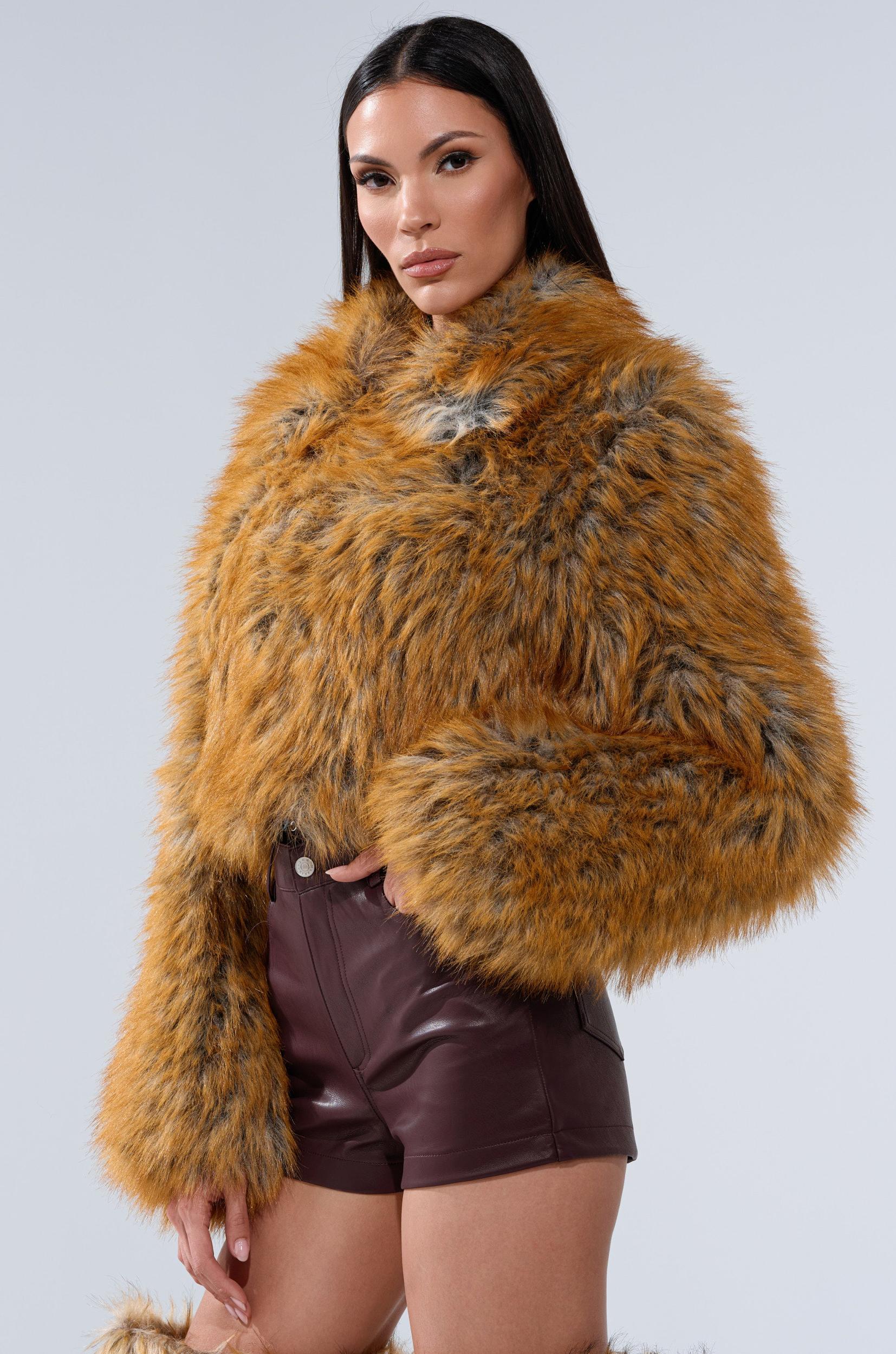 LAY LOW FAUX FUR BOMBER Product Image