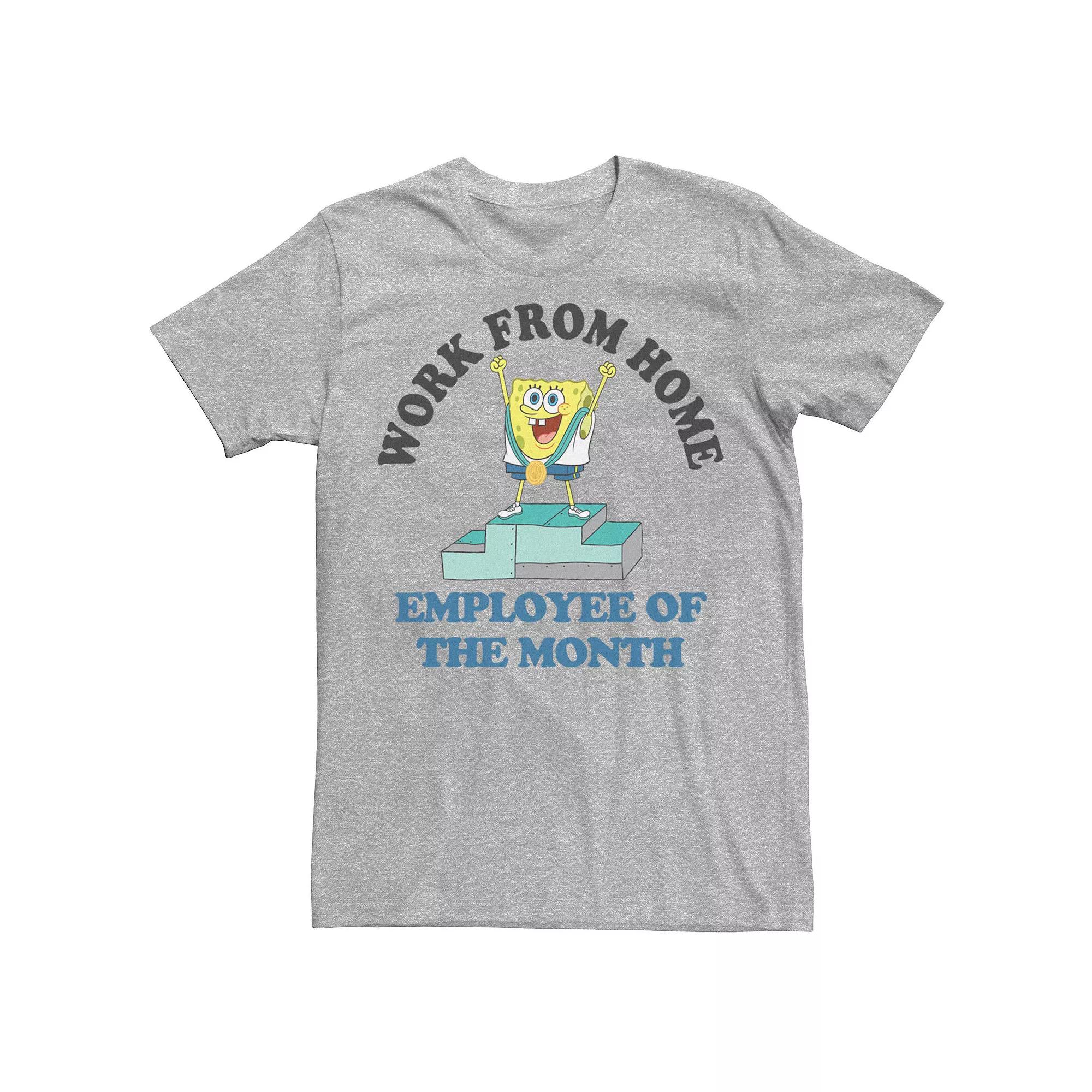 Men's SpongeBob SquarePants Work From Home Employee Of The Month Tee,  Product Image
