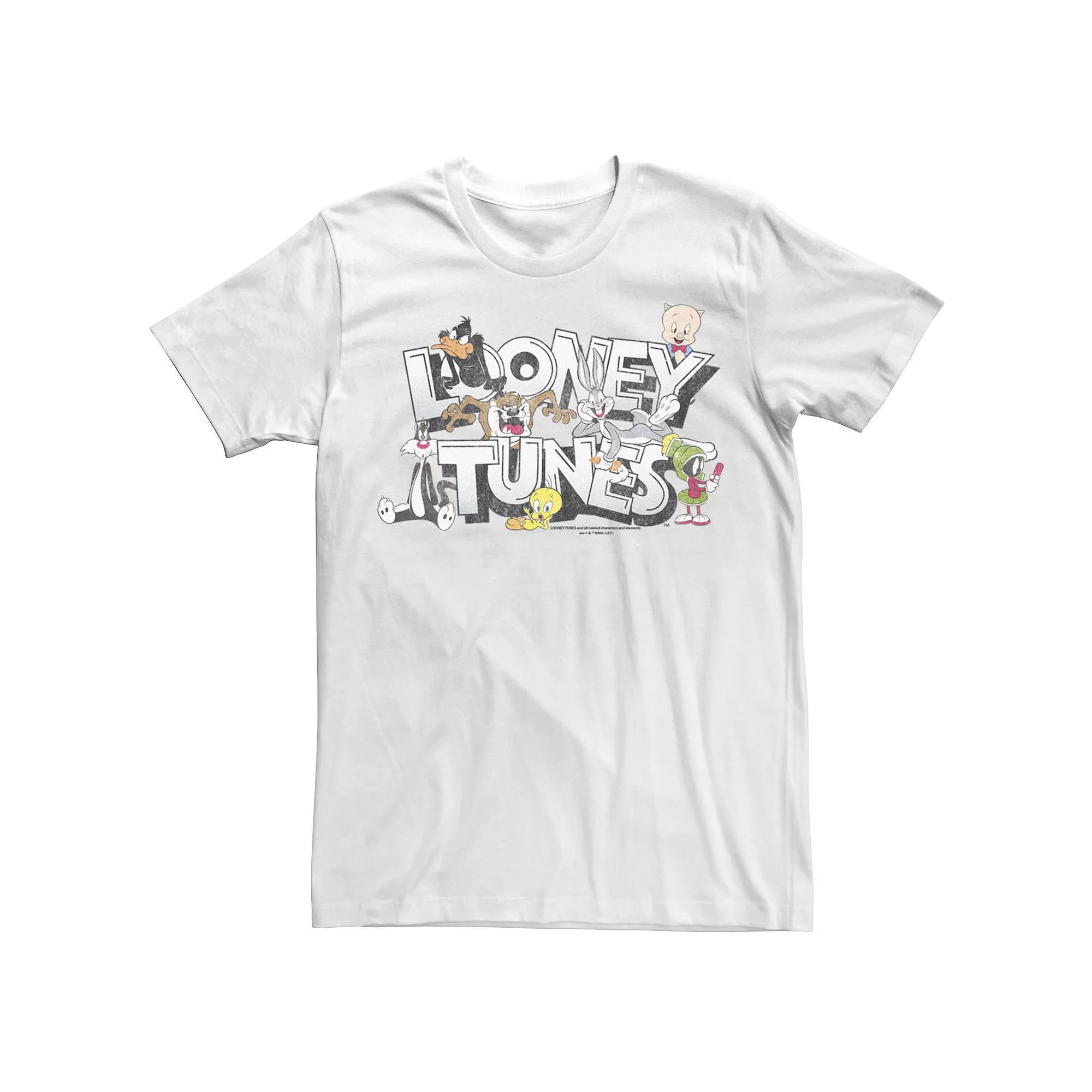Men's Looney Tunes Character Collage Logo Tee,  Product Image