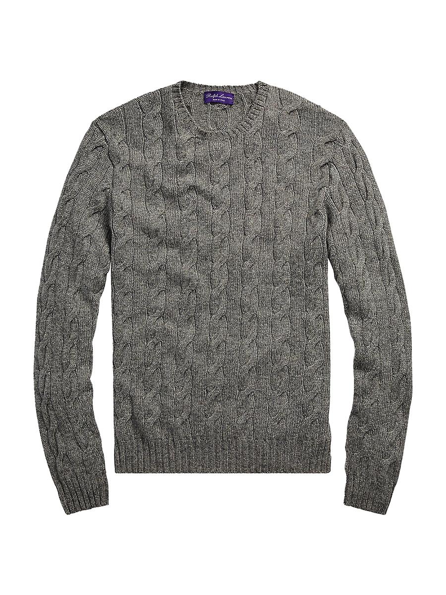 Mens Cableknit Cashmere Sweater Product Image