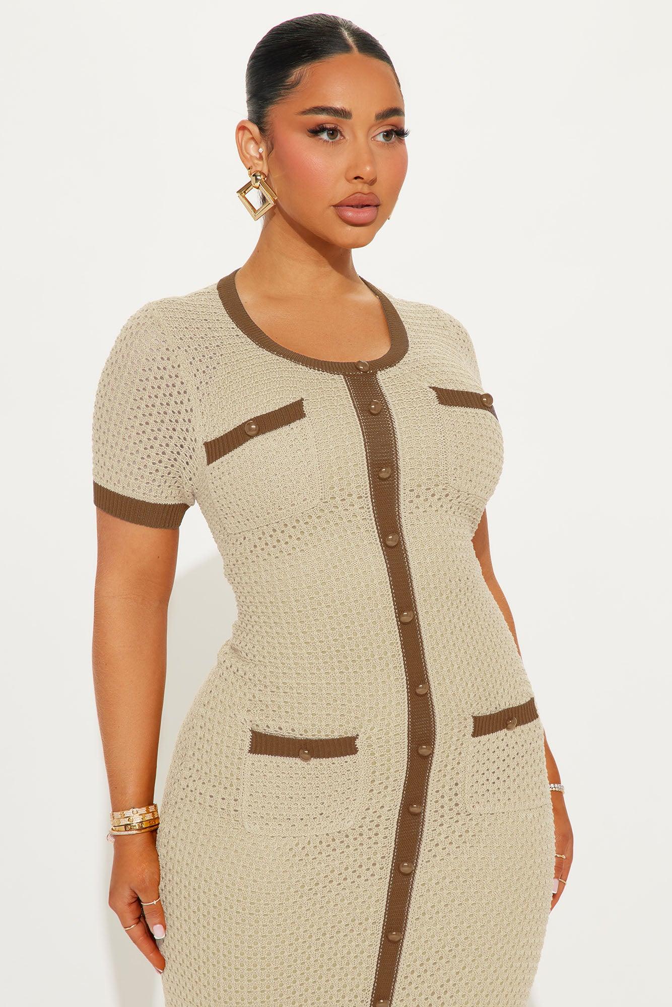 Elena Crochet Maxi Dress - Cream Product Image