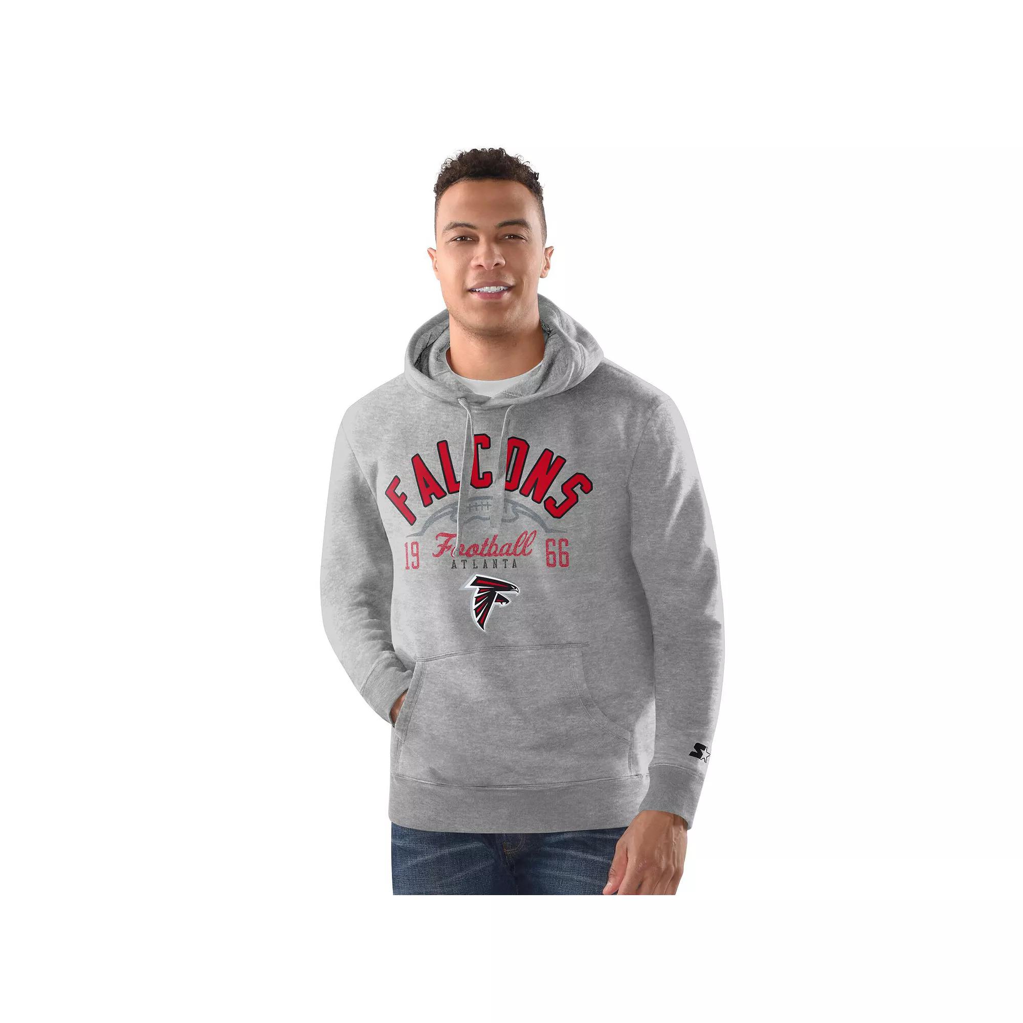 Men's Starter Black Atlanta Falcons Vintage Pullover Hoodie,  Product Image