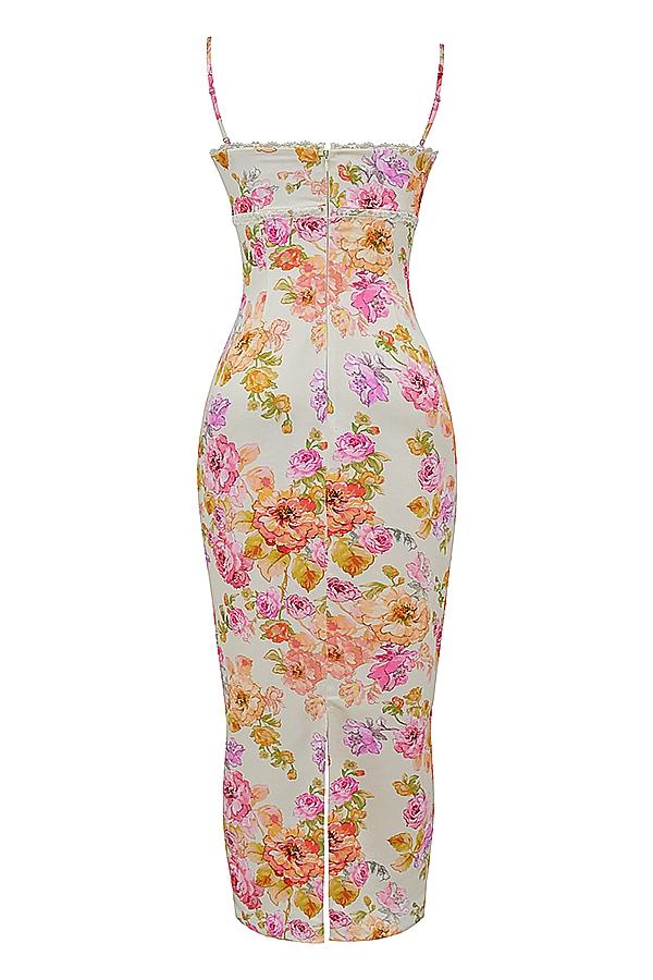 Josefina  ivory floral maxi dress - sale Product Image