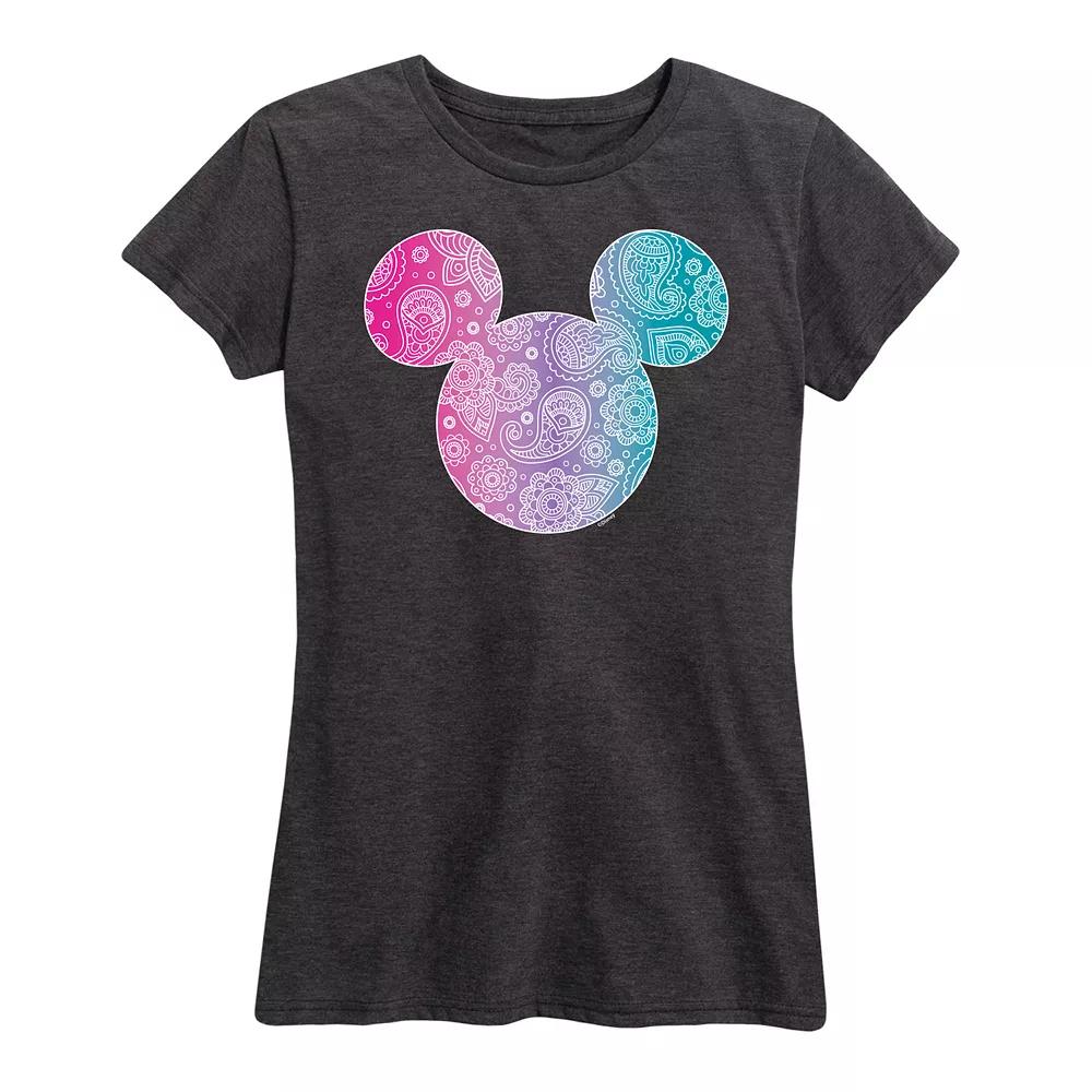 Disney's Mickey Mouse Women's Bandana Pattern Graphic Tee,  Product Image