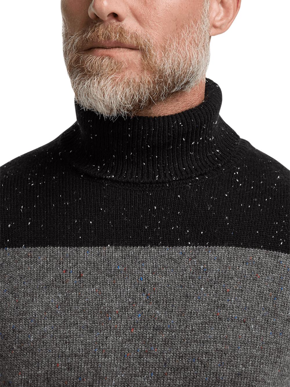 Donegal Turtleneck Sweater - Black Product Image