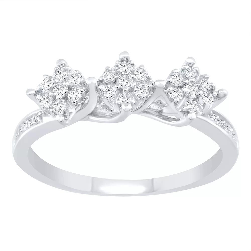 Sterling Silver 1/6 Carat T.W. Diamond Ring, Women's, Size: 7, Sterlng Silver Product Image