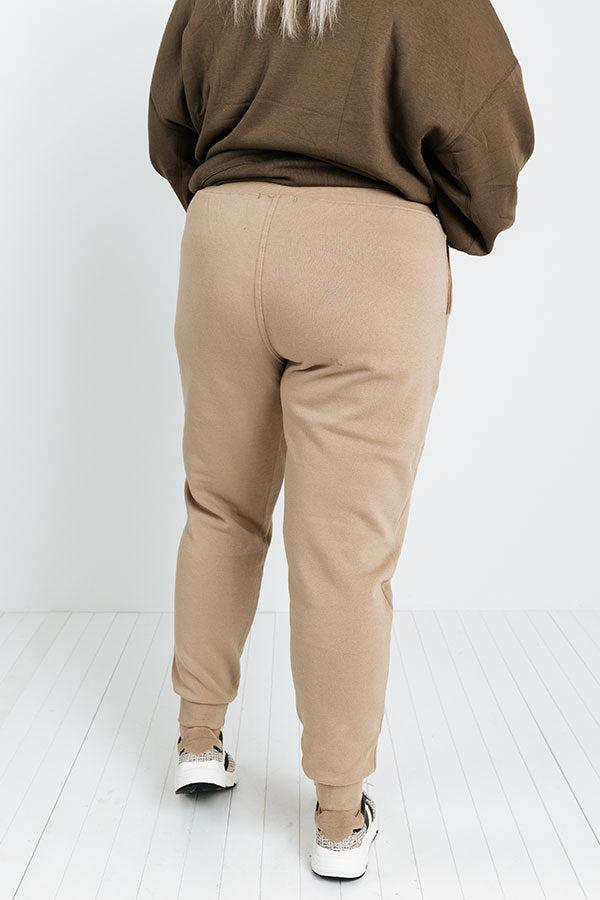 Count On You Joggers In Khaki Curves Product Image