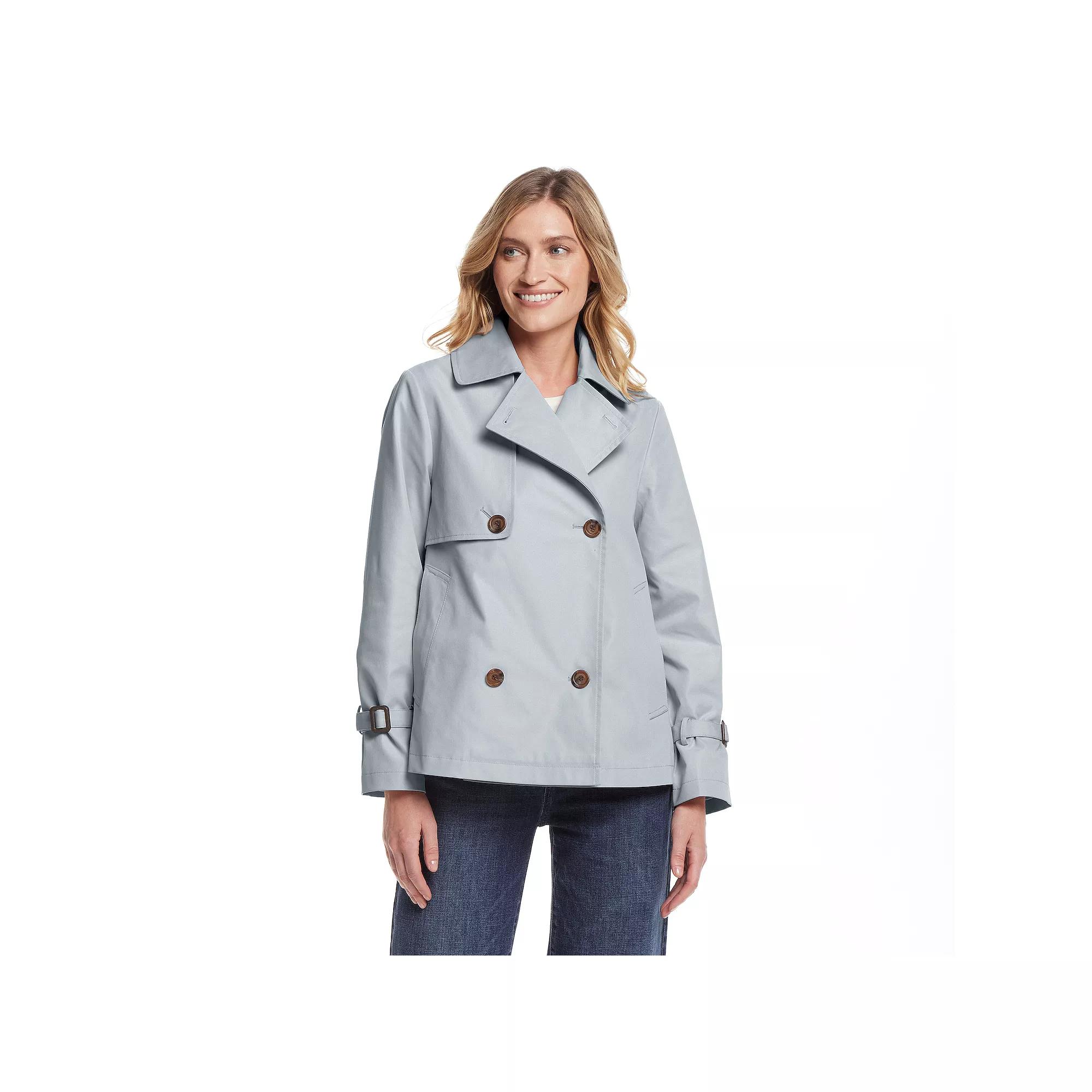 Women's Weathercast Double Breasted A-Line Trench Coat,  Product Image