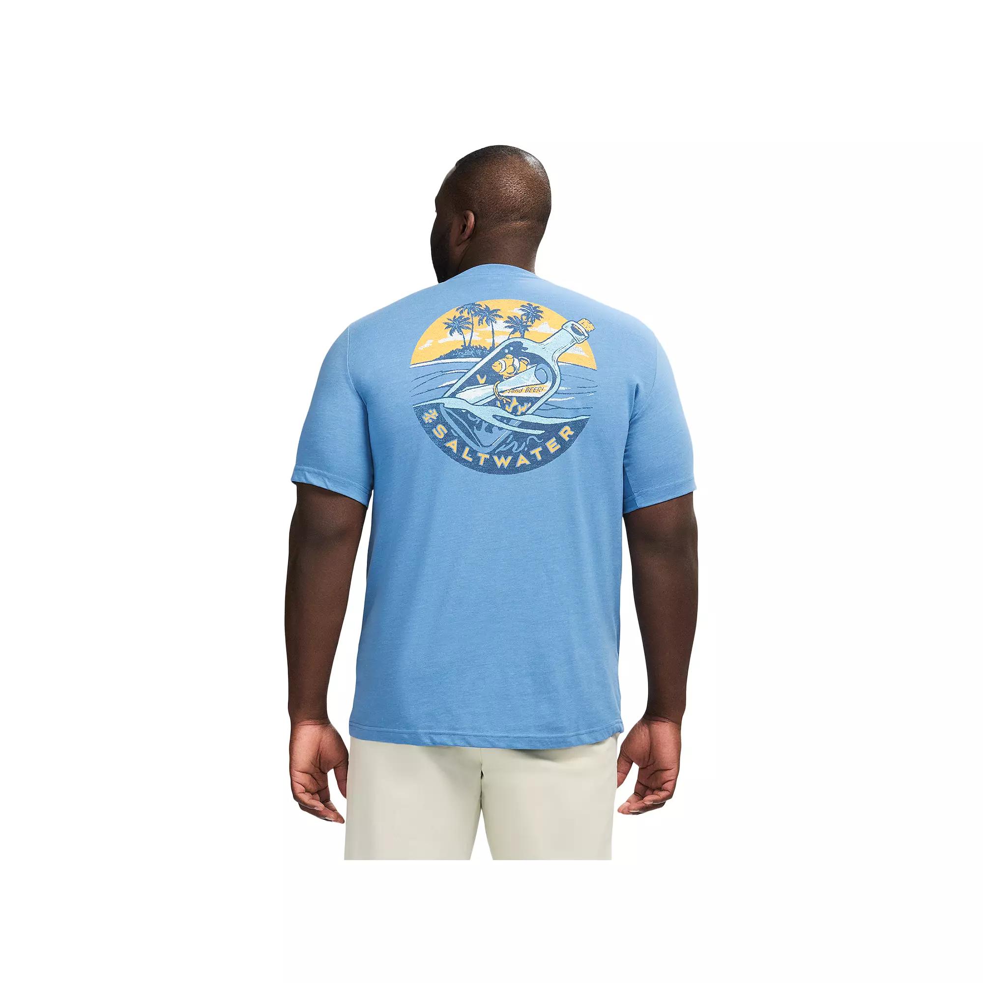 Big & Tall IZOD Saltwater Soft Wash Short Sleeve Graphic Tee, Men's, Size: 4XB, Riviera Blue Product Image