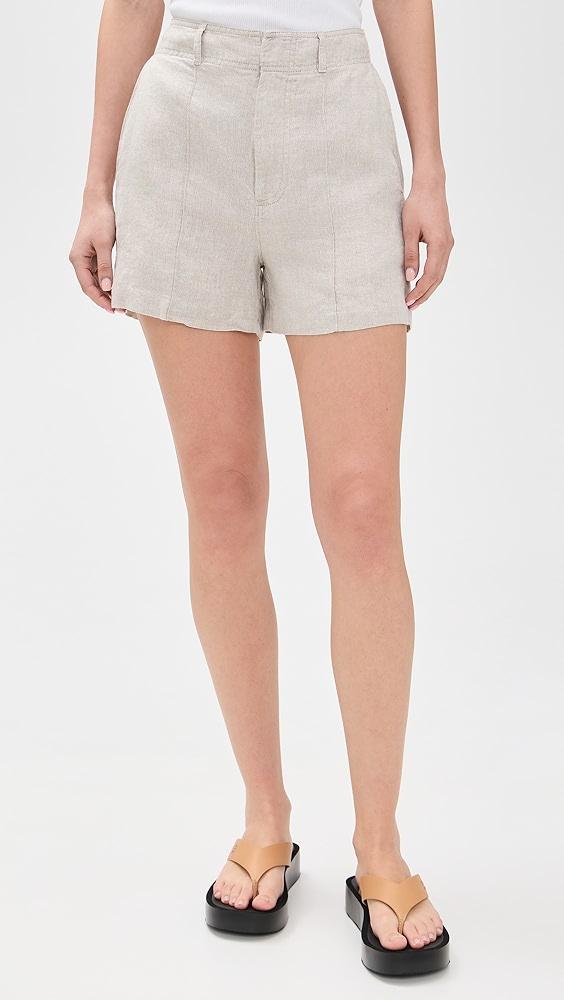 Madewell Pintucked Shorts in 100% Linen | Shopbop Product Image