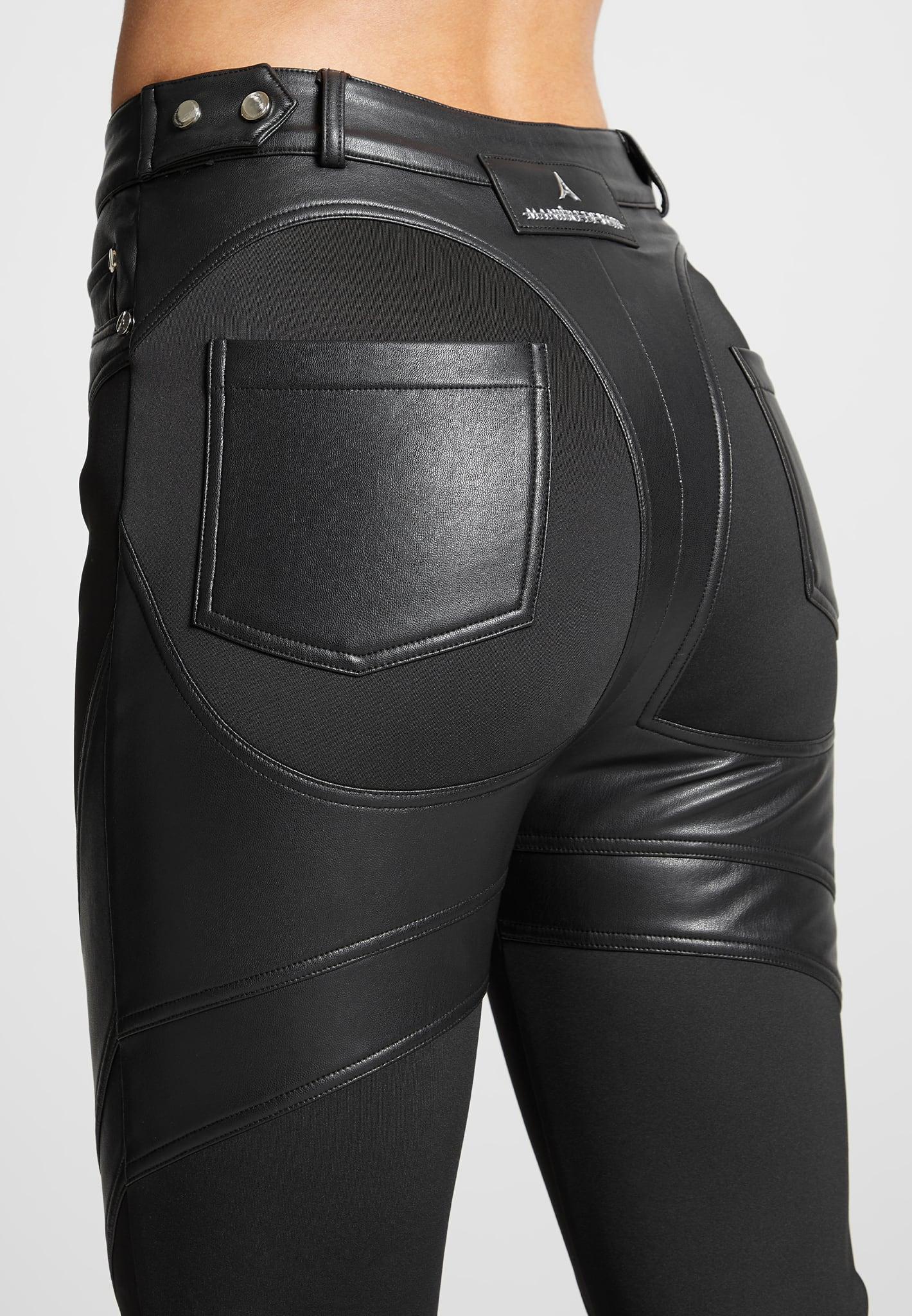 Leather Contour Leggings - Black Female Product Image