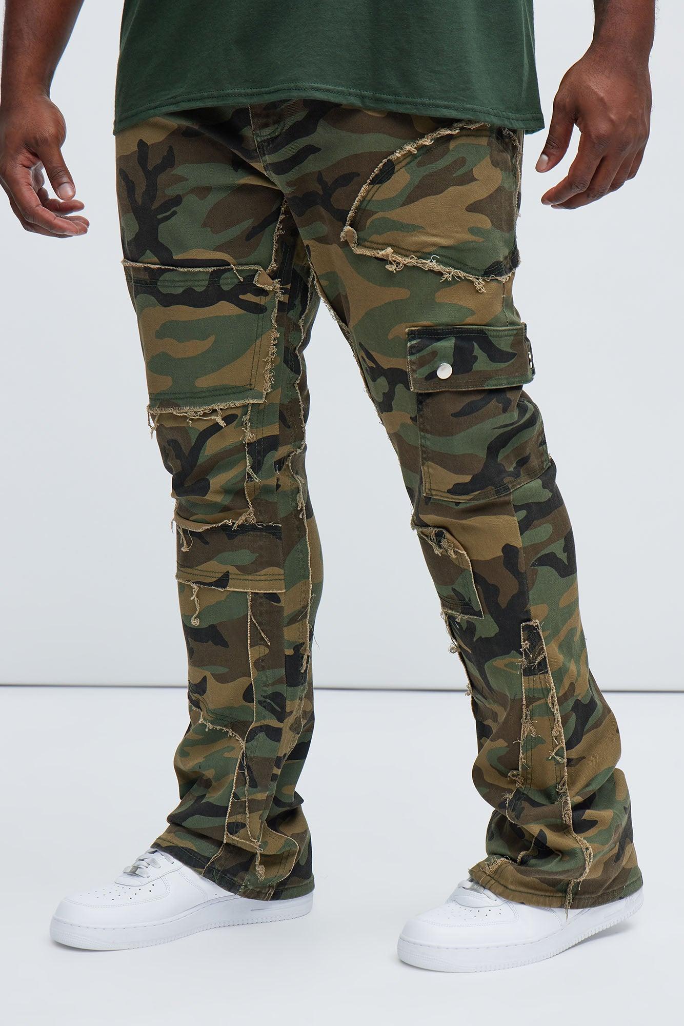 Pull Up To The Scene Skinny Flare Pants - Camouflage Product Image