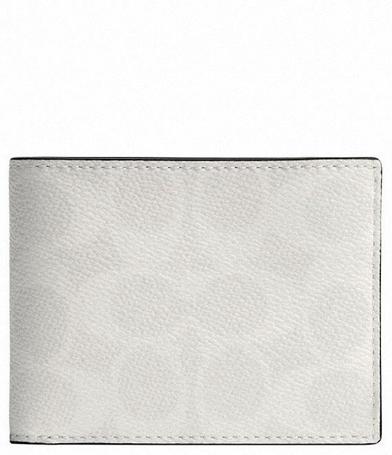 COACH Signature Coated Canvas/Leather Slim Billfold Wallet Product Image
