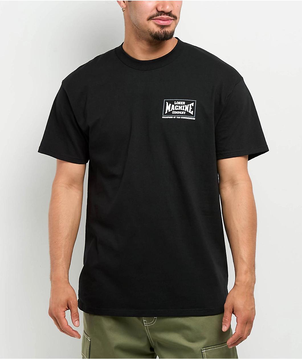 Loser Machine Tuff Ass Shit Stock Black T-Shirt Product Image
