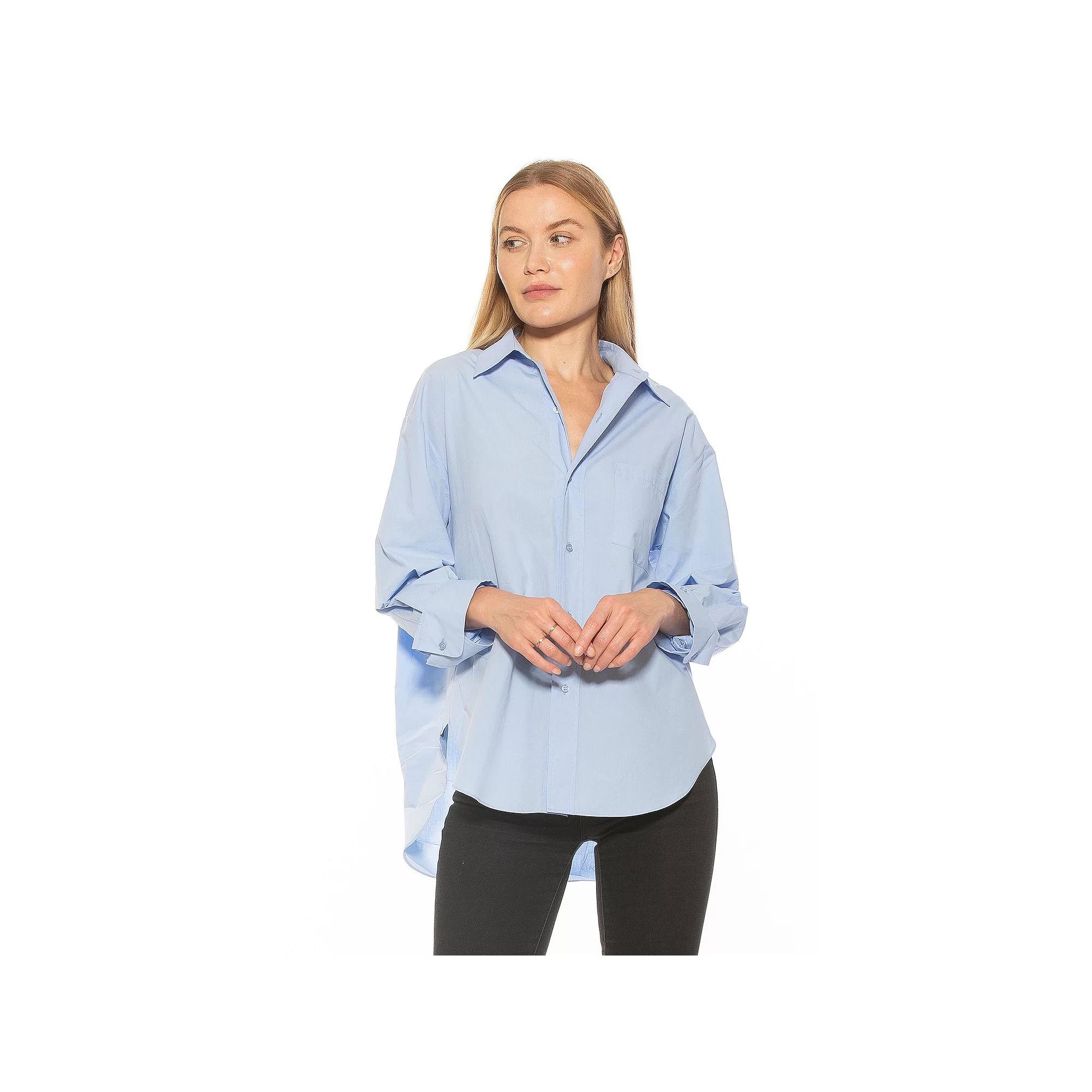 Women's ALEXIA ADMOR Amber Classic Boyfriend Fit Button Down Shirt,  Product Image