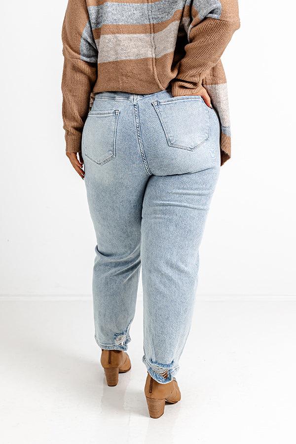 Risen The Bolt High Waist Jean in Light Wash Curves Product Image