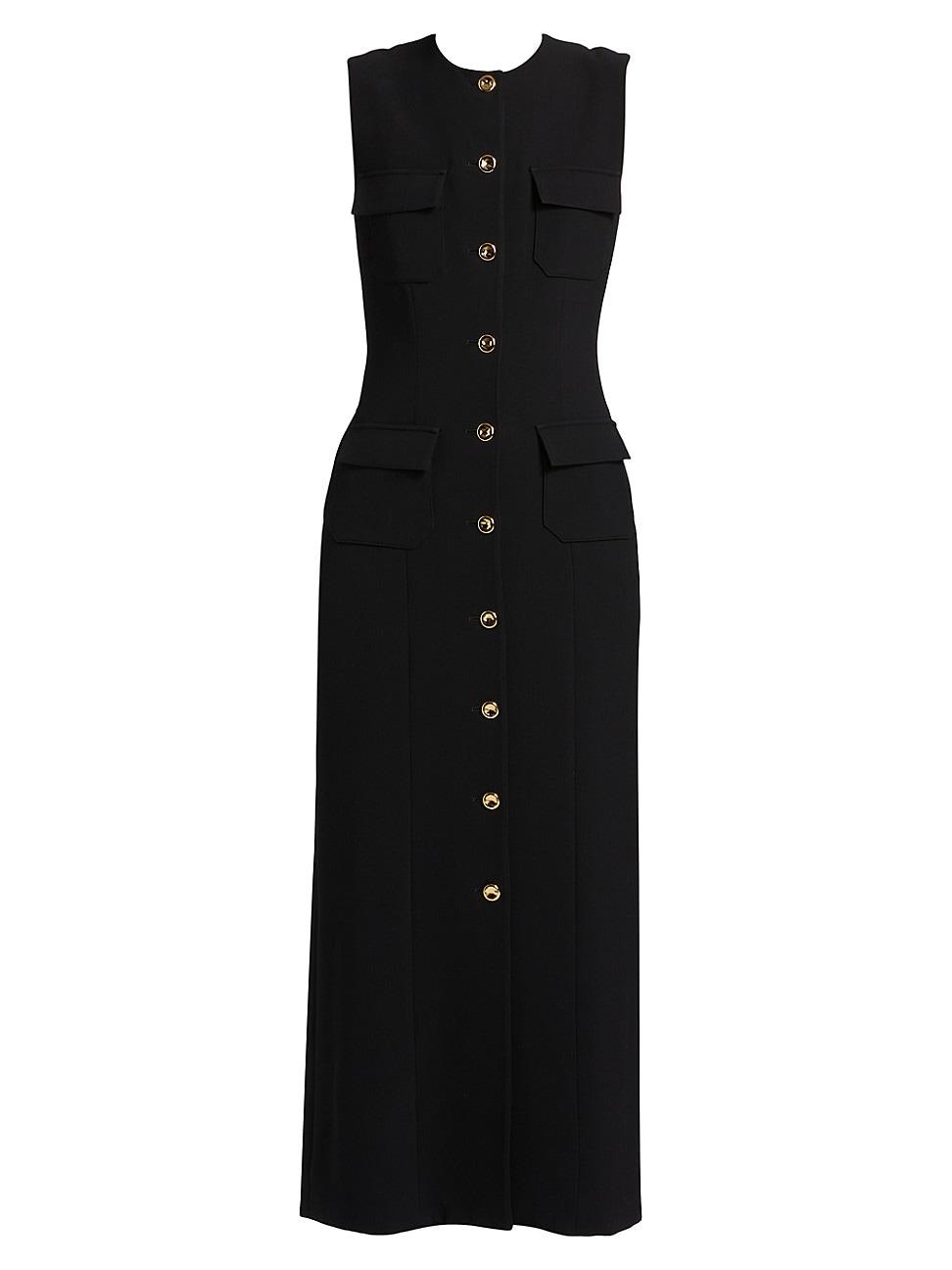 Womens The Corinne Buttoned Sheath Dress Product Image