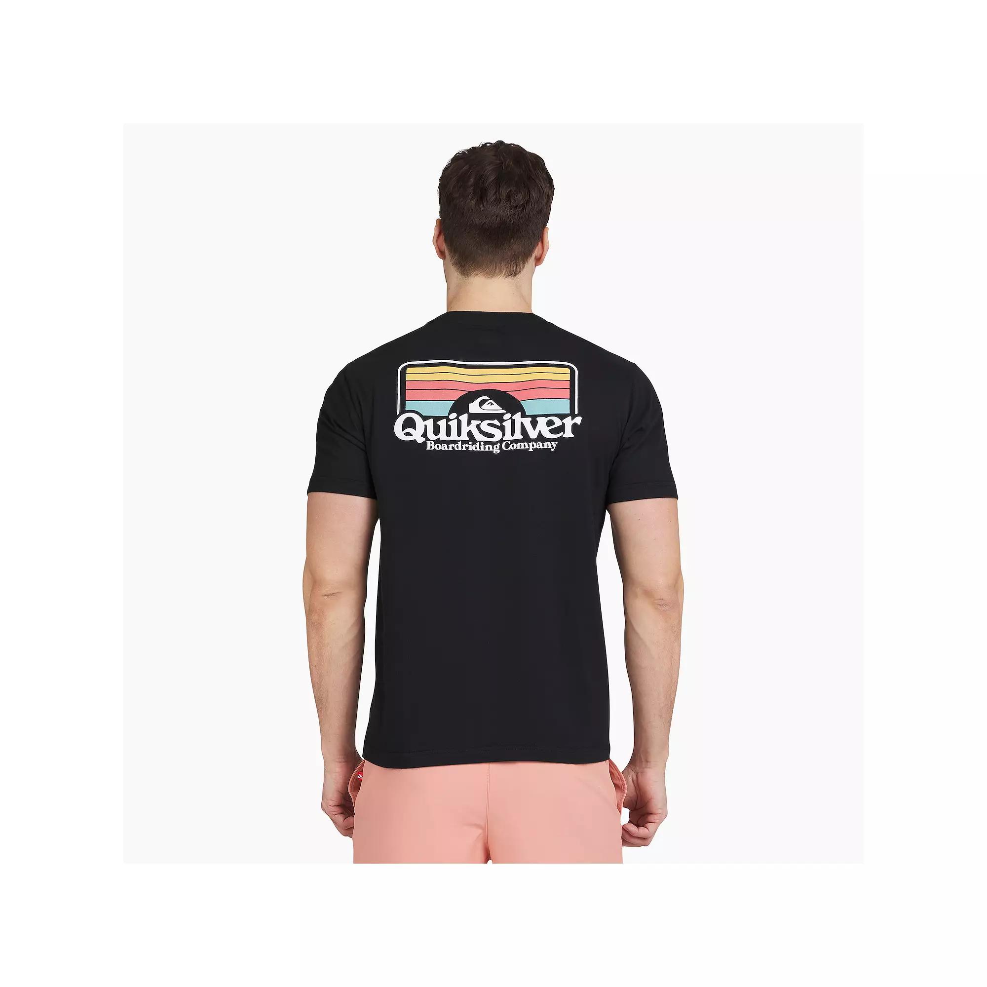 Men's Quiksilver Short Sleeve Graphic Tee, Size: XXL, Black Sunset Product Image