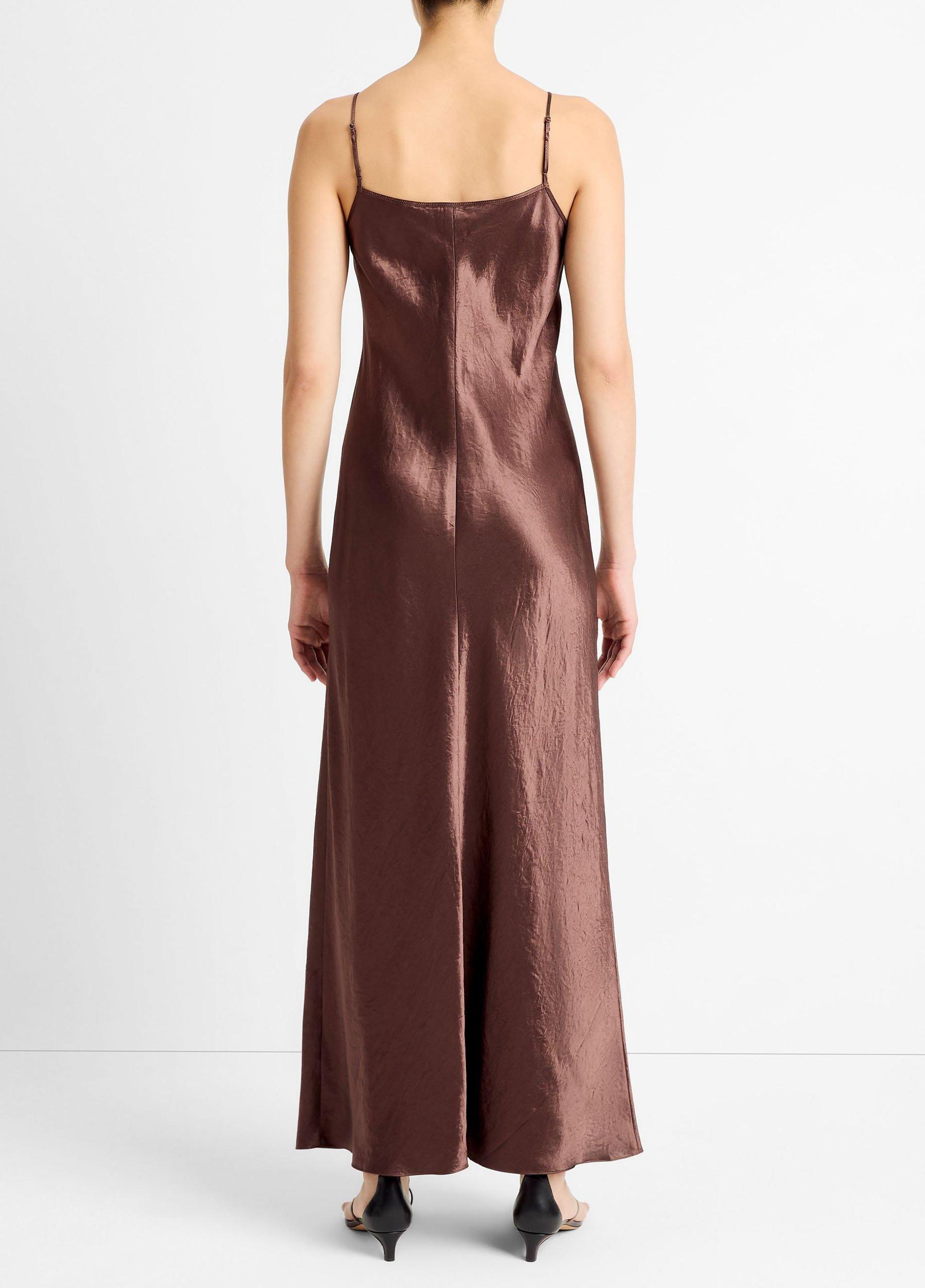 Satin Bias Maxi Slip Dress Product Image