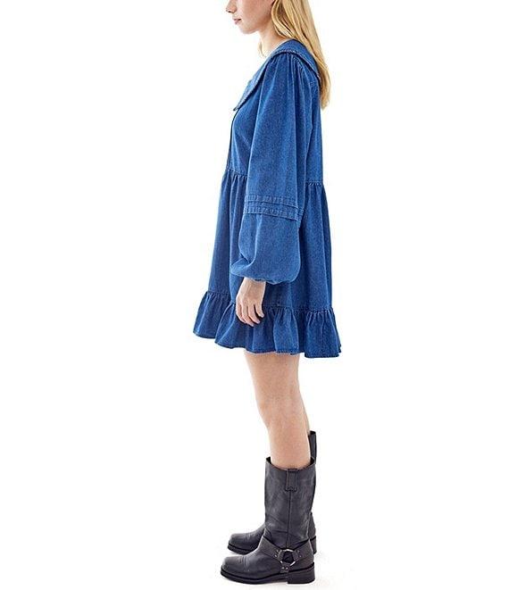 BDG Urban Outfitters Long Sleeve Button Front Denim Collar Dress Product Image