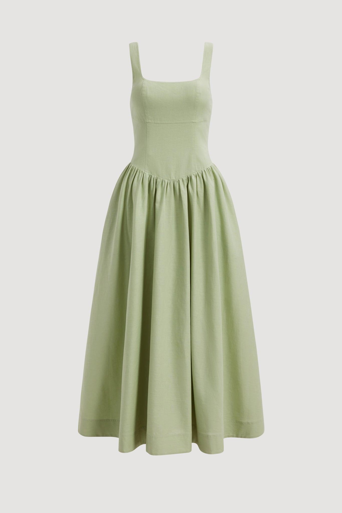 Sable Midi Dress-PISTACHIO / 14 Product Image