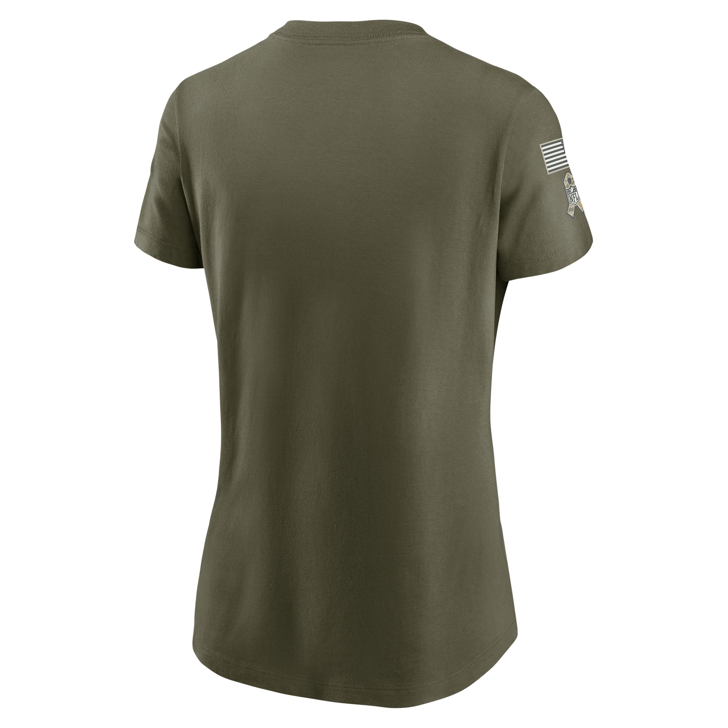 Philadelphia Eagles Salute to Service Sideline Nike Womens NFL T-Shirt | NKAF2DHA2R-PH3 Product Image