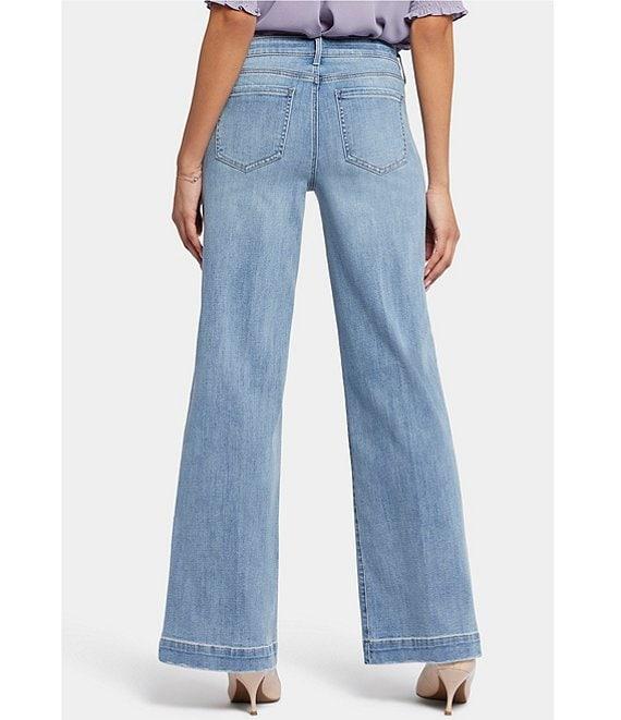 NYDJ Teresa Stretch Denim Mid Rise Wide Leg Jeans Product Image