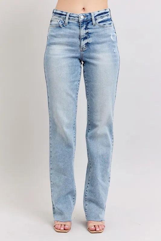 88926   Jenifer Mid-Rise Light Wash Dad Judy Blue Jeans Product Image