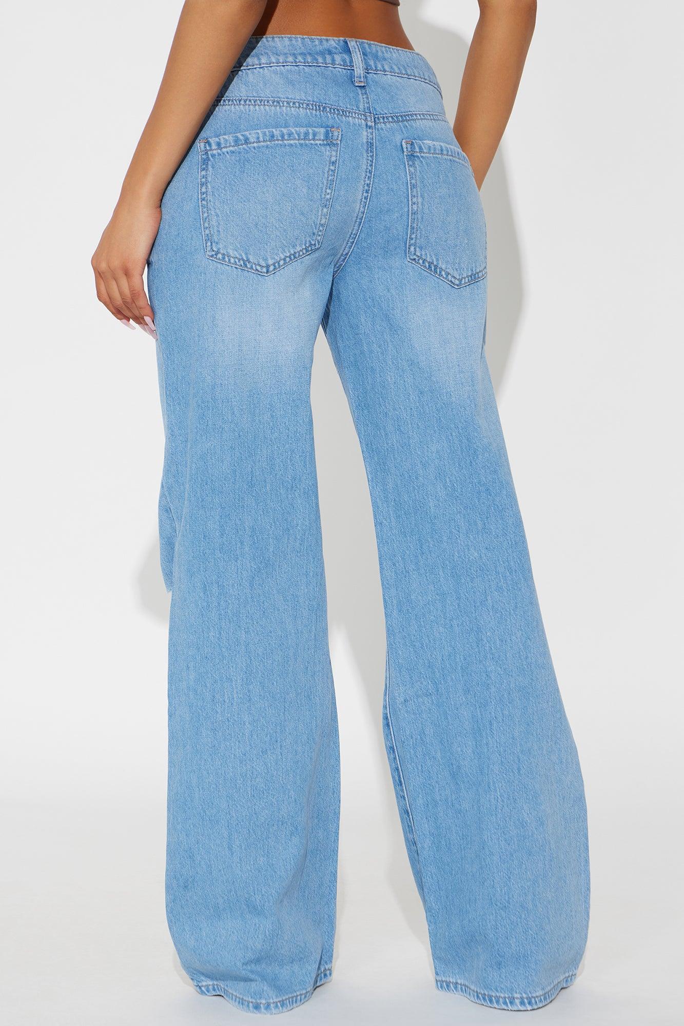 She's So Sweet Relaxed Flare Jeans - Light Wash Product Image