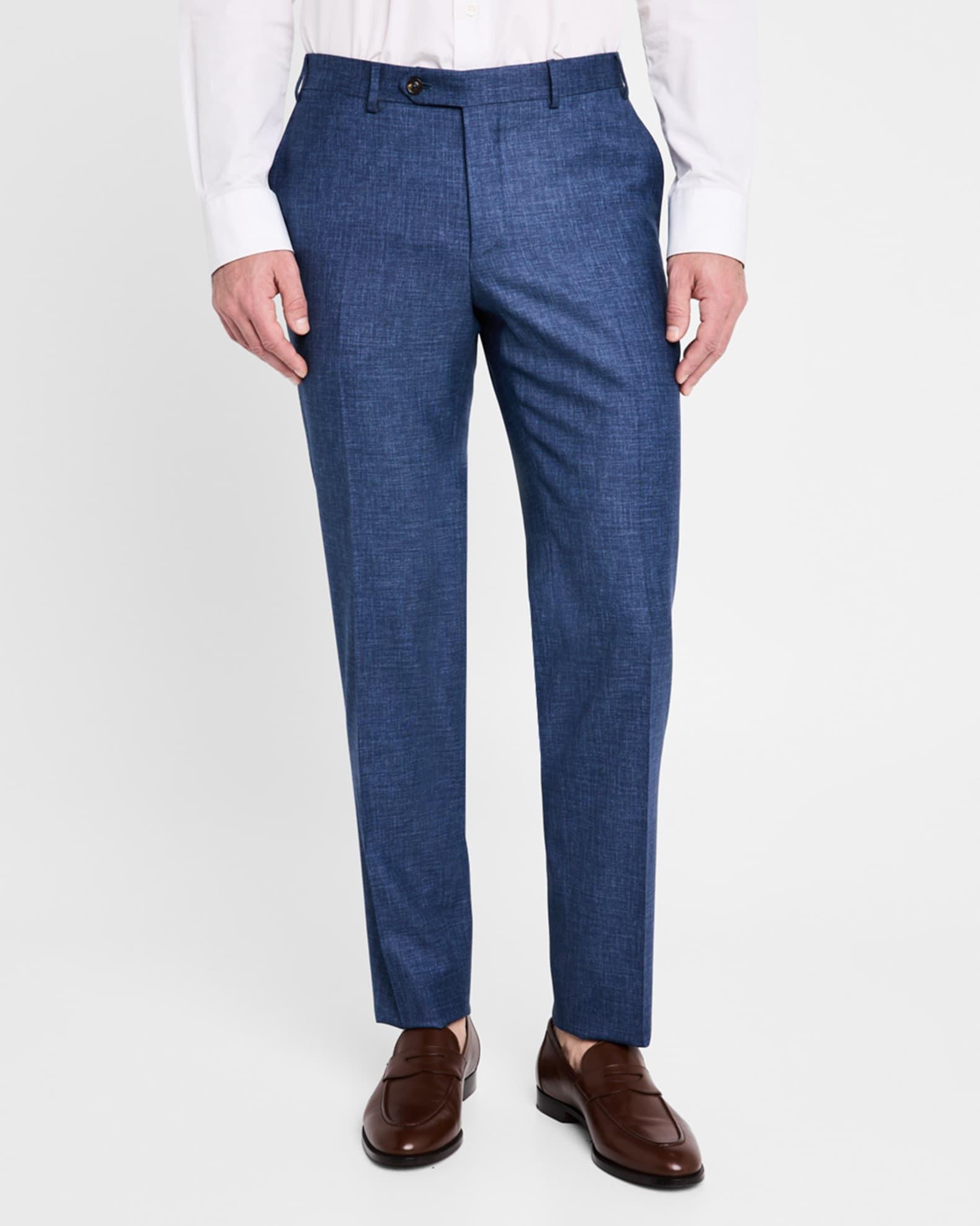 Men's Melange Wool Dress Pants Product Image
