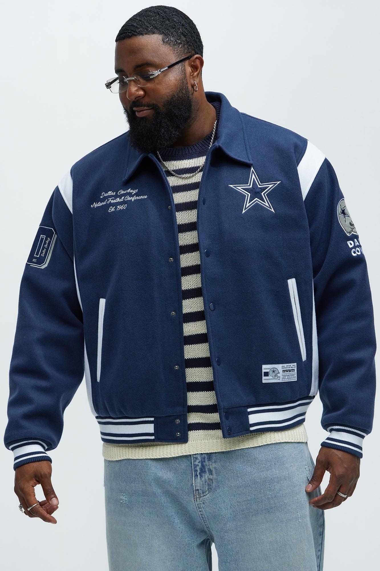 Cowboys Air Supremacy Jacket - White/Blue Male Product Image
