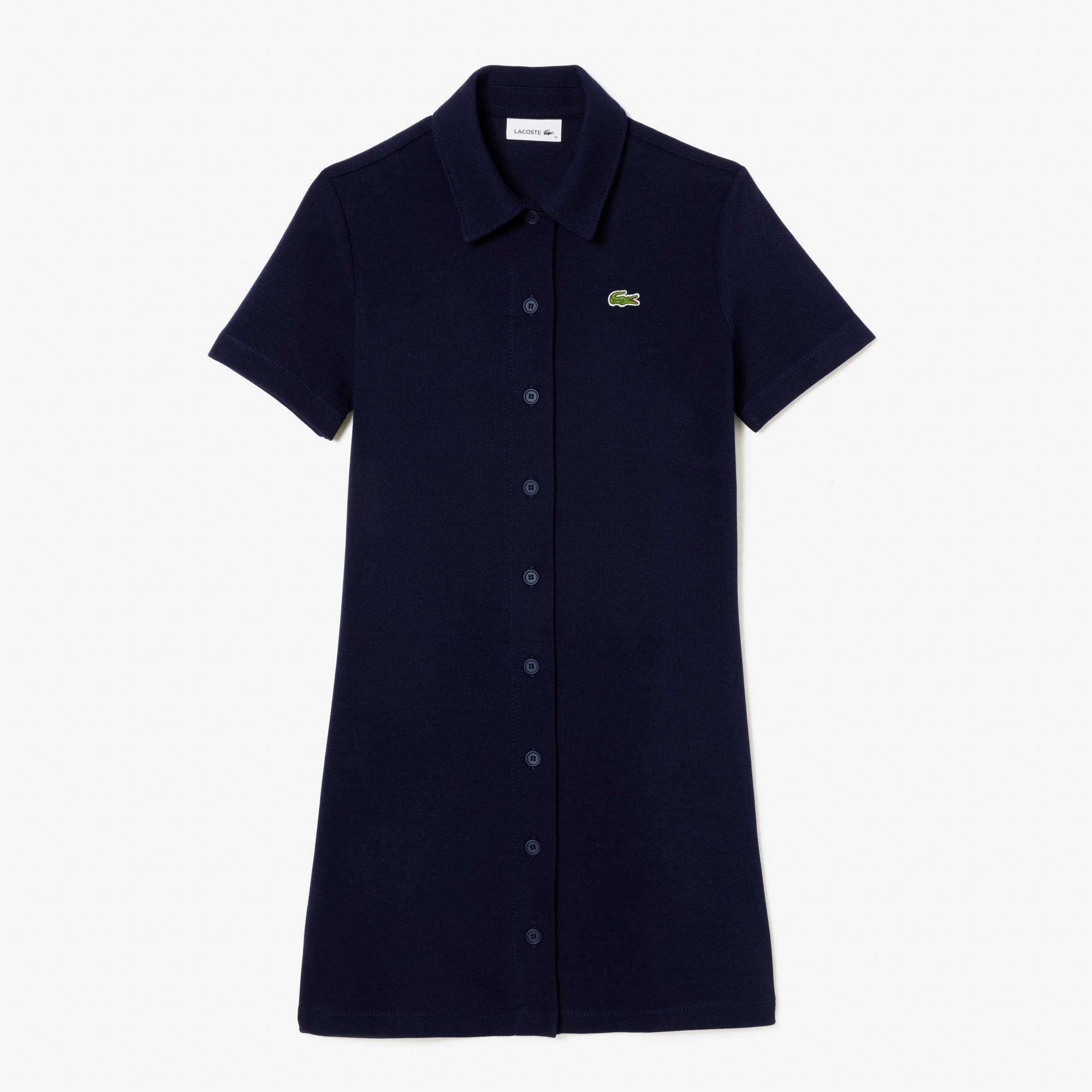 Women's Heavy Piqué Buttoned Polo Dress Product Image