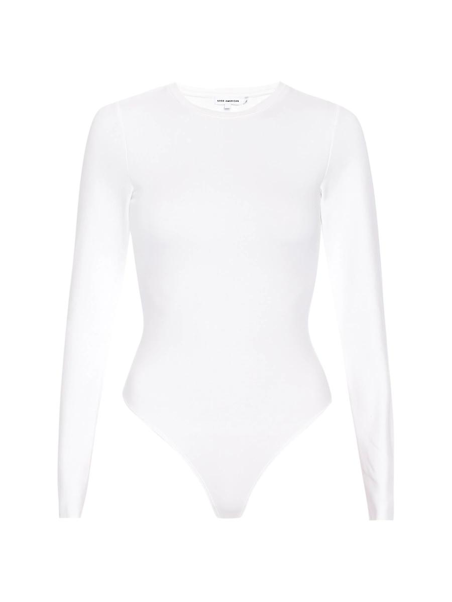 Womens Sculpting Crewneck Bodysuit | Ultra-Soft Matte Breathable Fabric | | Good American by Khlo Kardashian Product Image