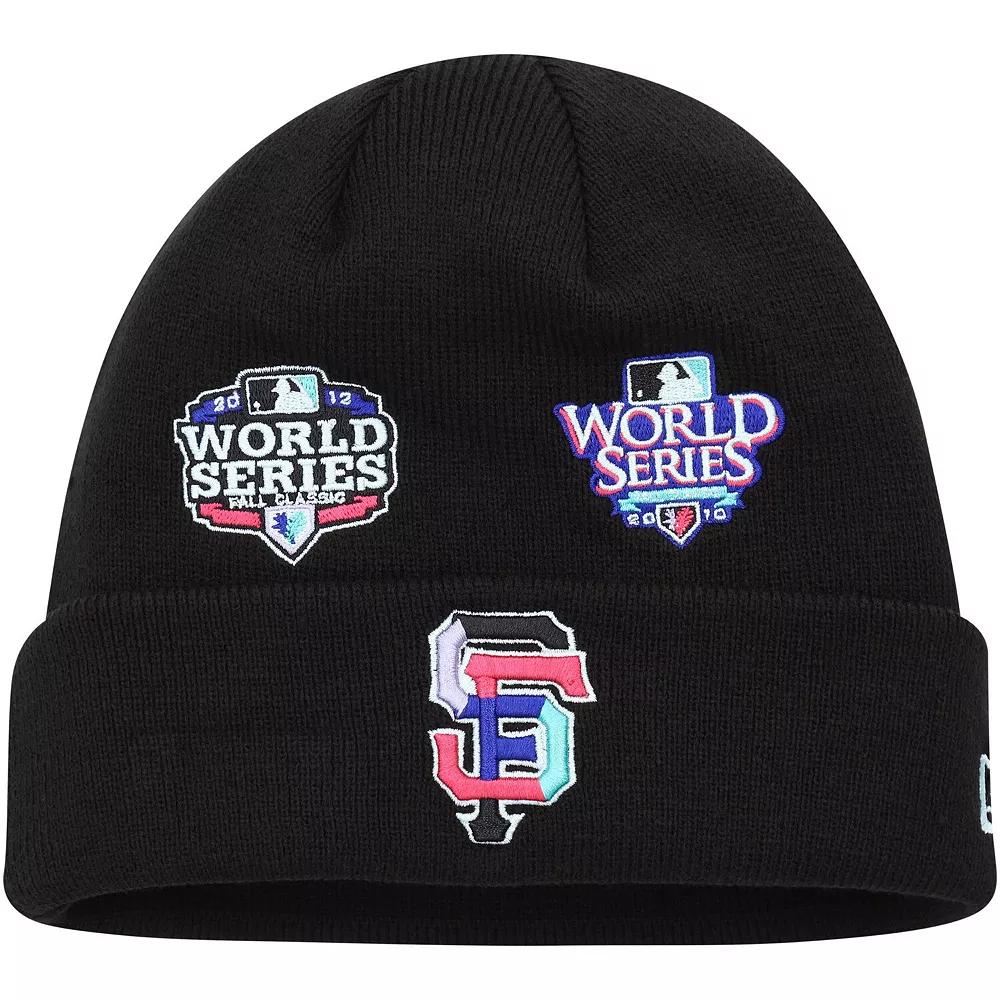 Men's New Era Black San Francisco Giants Polar Lights Cuffed Knit Hat Product Image