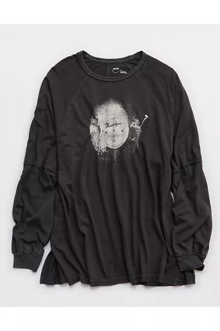 Aerie Cozy Long Sleeve Oversized Boyfriend T-Shirt Women's Product Image