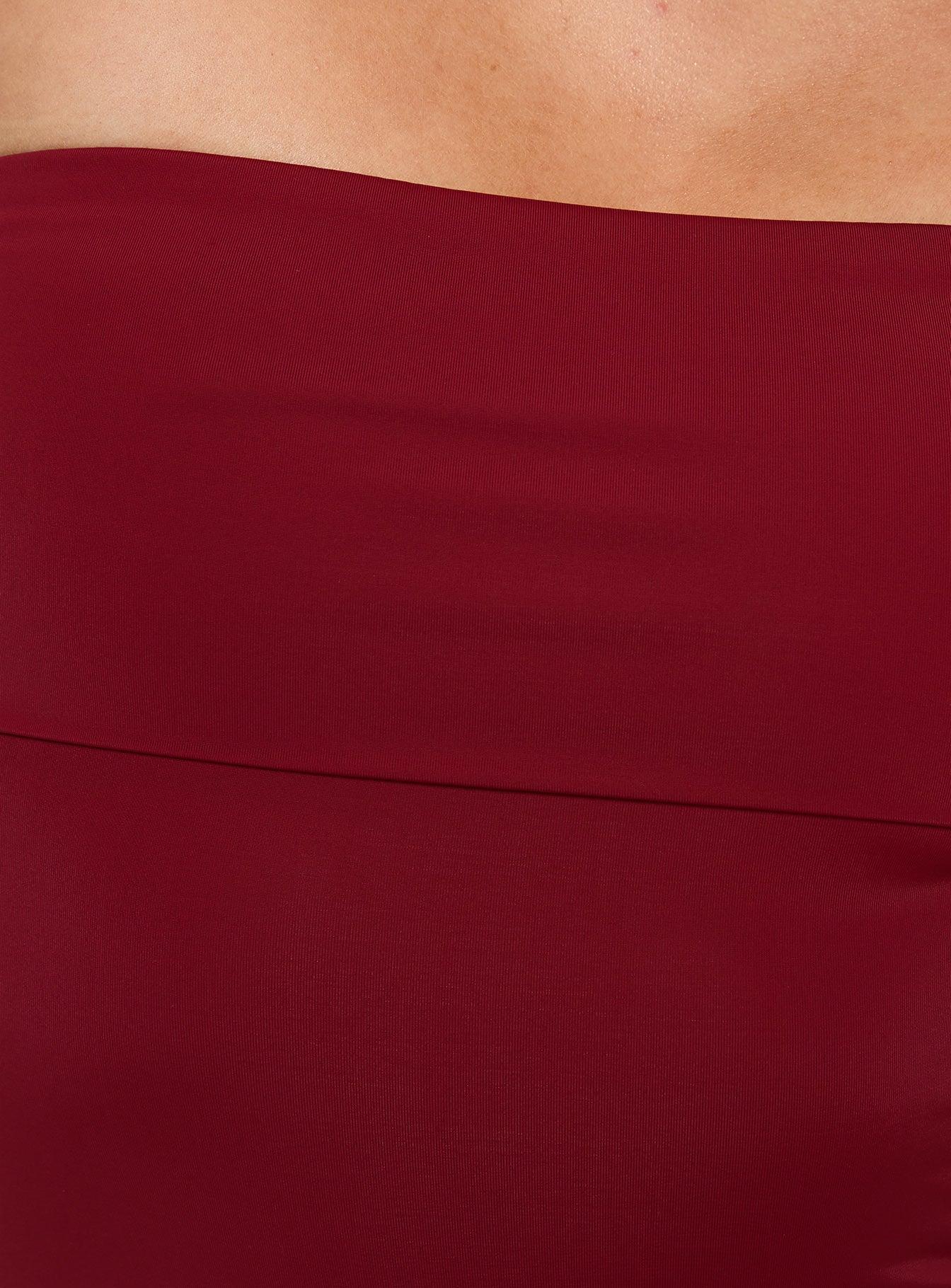 Niner Strapless Bodysuit Burgundy Product Image