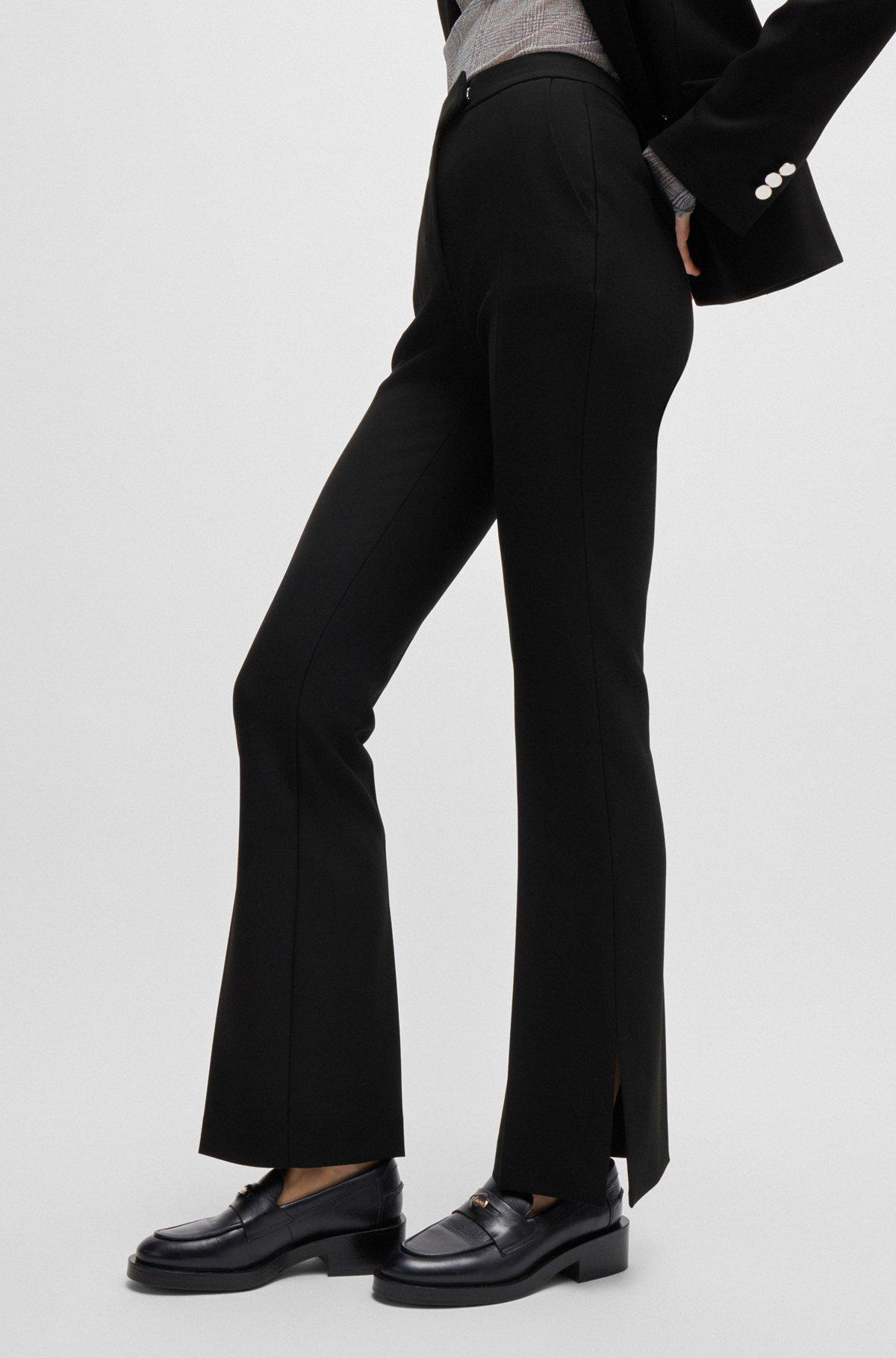 BOSS - Leather moccasins with branded hardware - Black Product Image