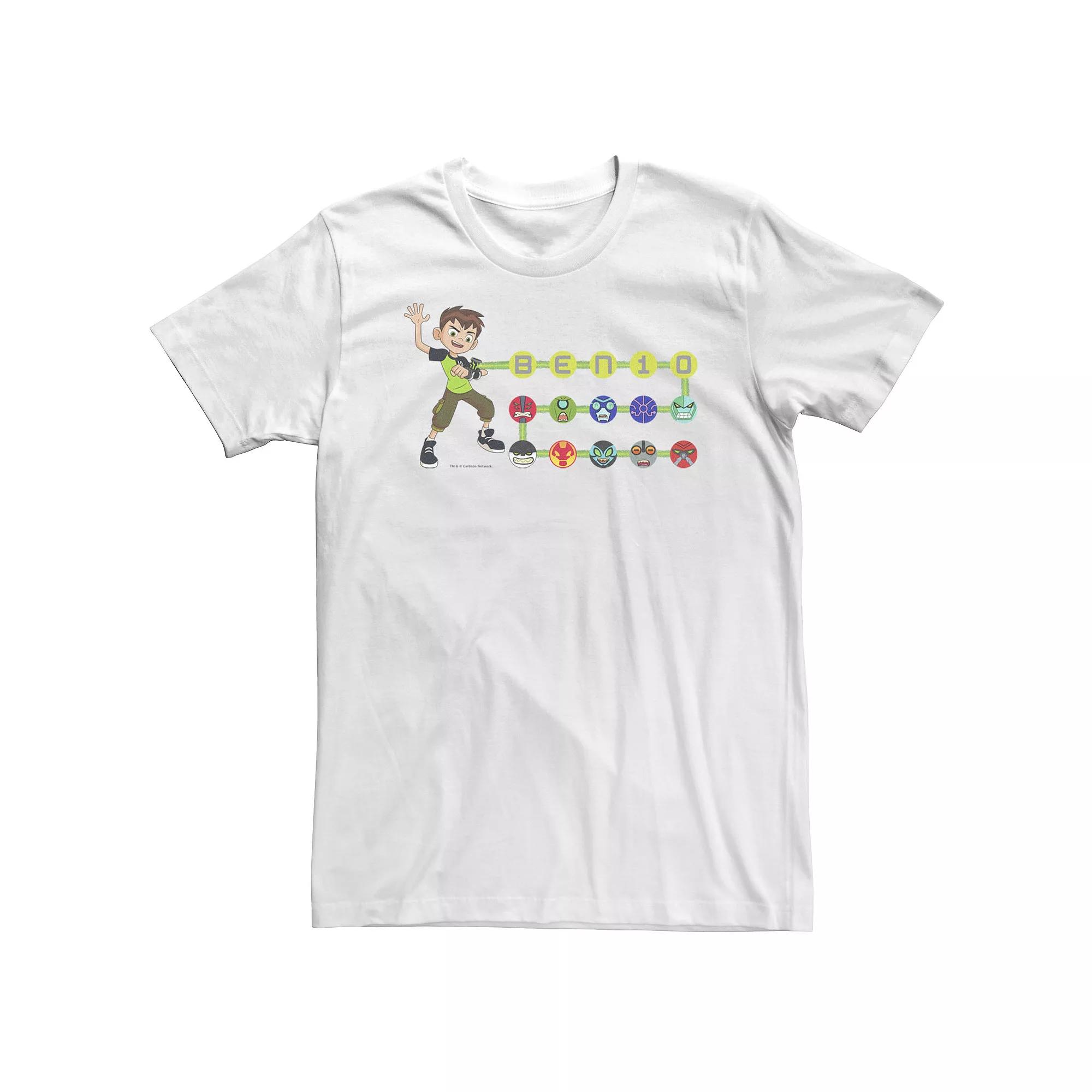 Big & Tall Cartoon Network Ben 10 Omnitrix Alien Icons Tee, Men's,  Product Image