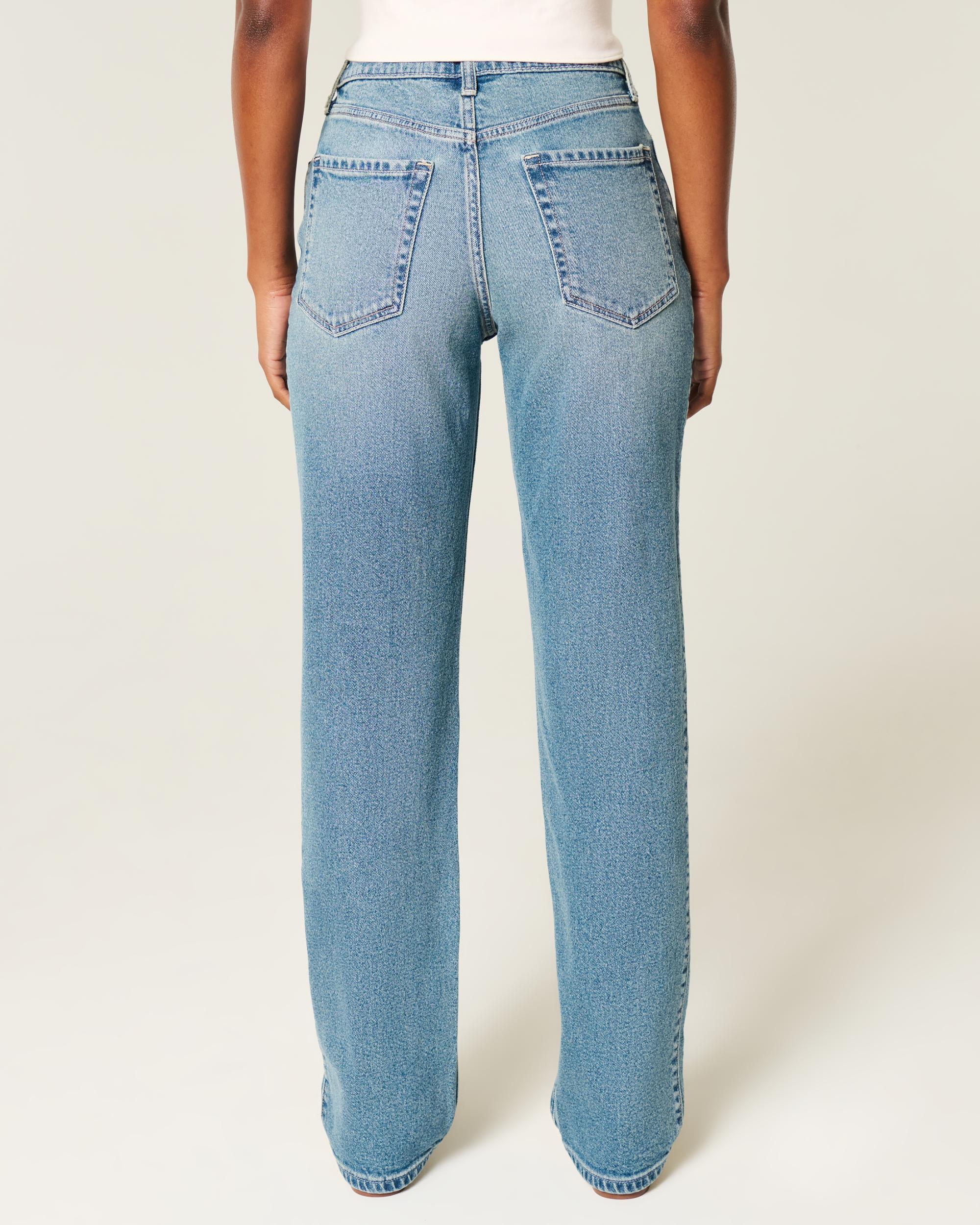High-Rise Medium Wash Straight Jean Product Image