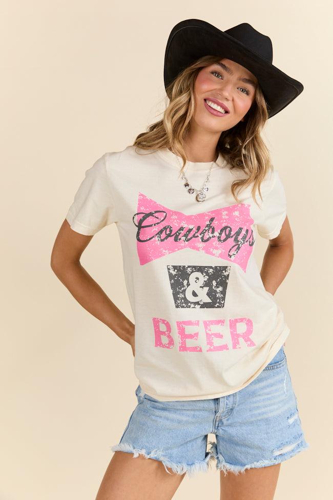 Cowboys & Beer Ivory Graphic Tee Product Image