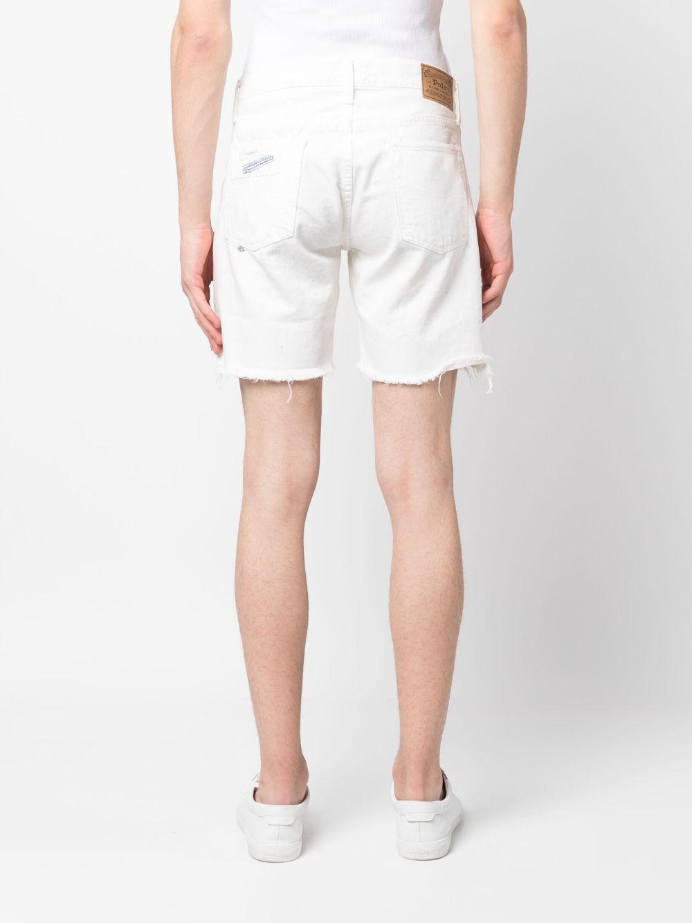 ripped-detailing denim shorts Product Image