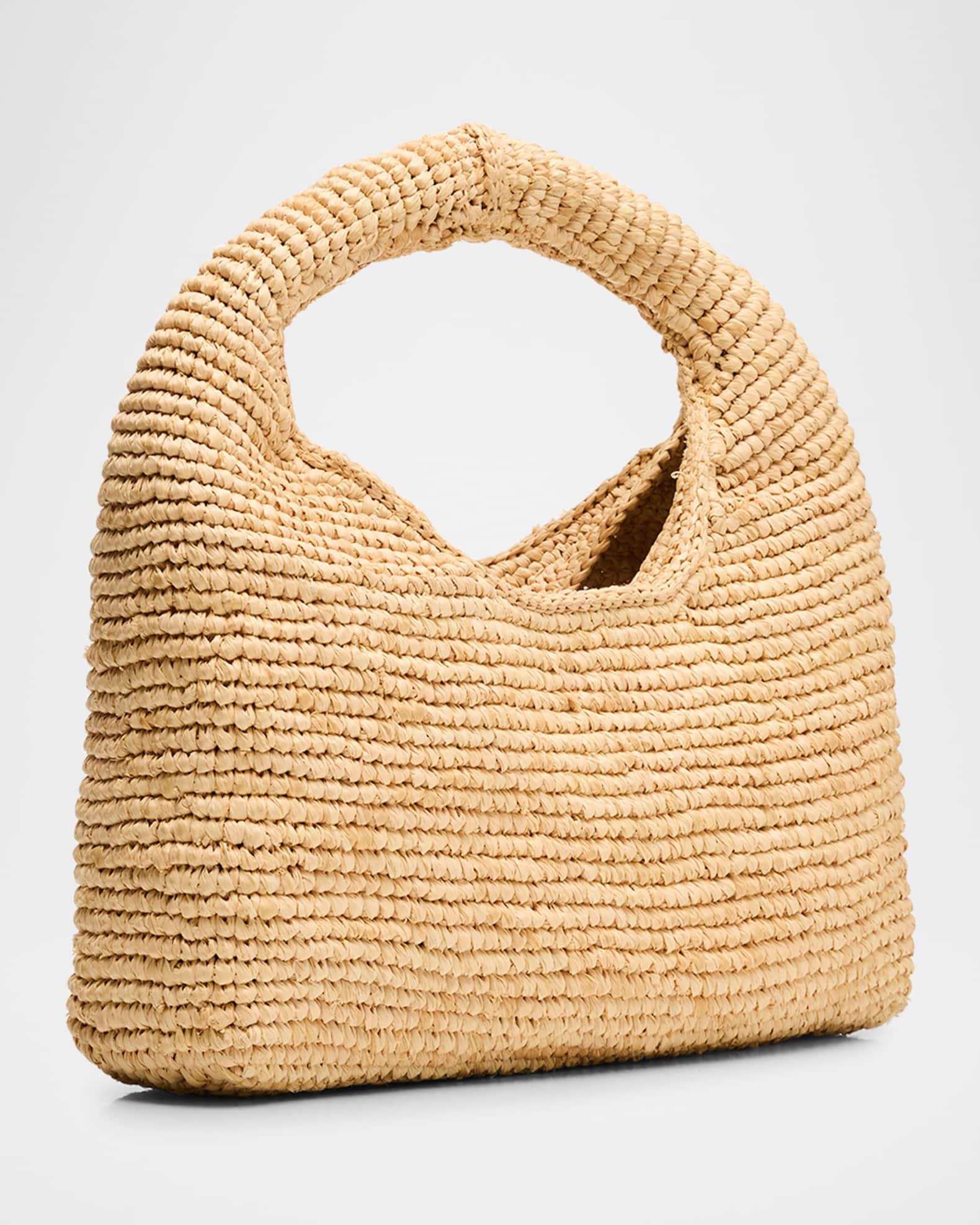 Half Moon Raffia Top-Handle Bag Product Image