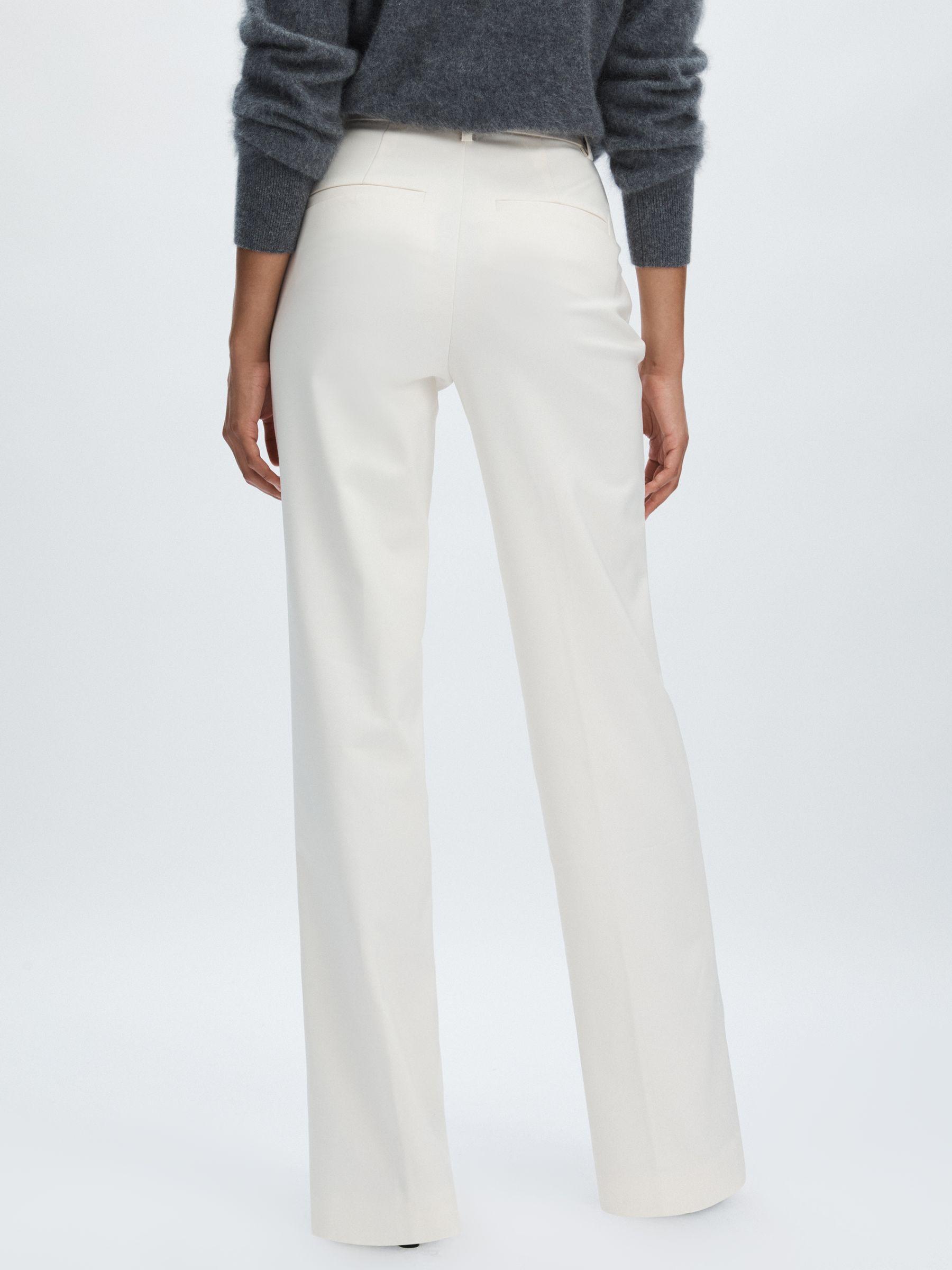 Good American Straight-Leg Trousers in Ivory Product Image