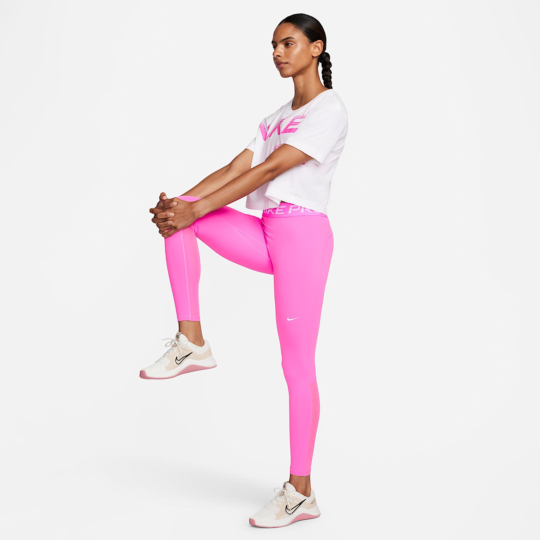 Womens Nike Pro Mid-Rise Mesh-Paneled Leggings | CZ9779-675 Product Image