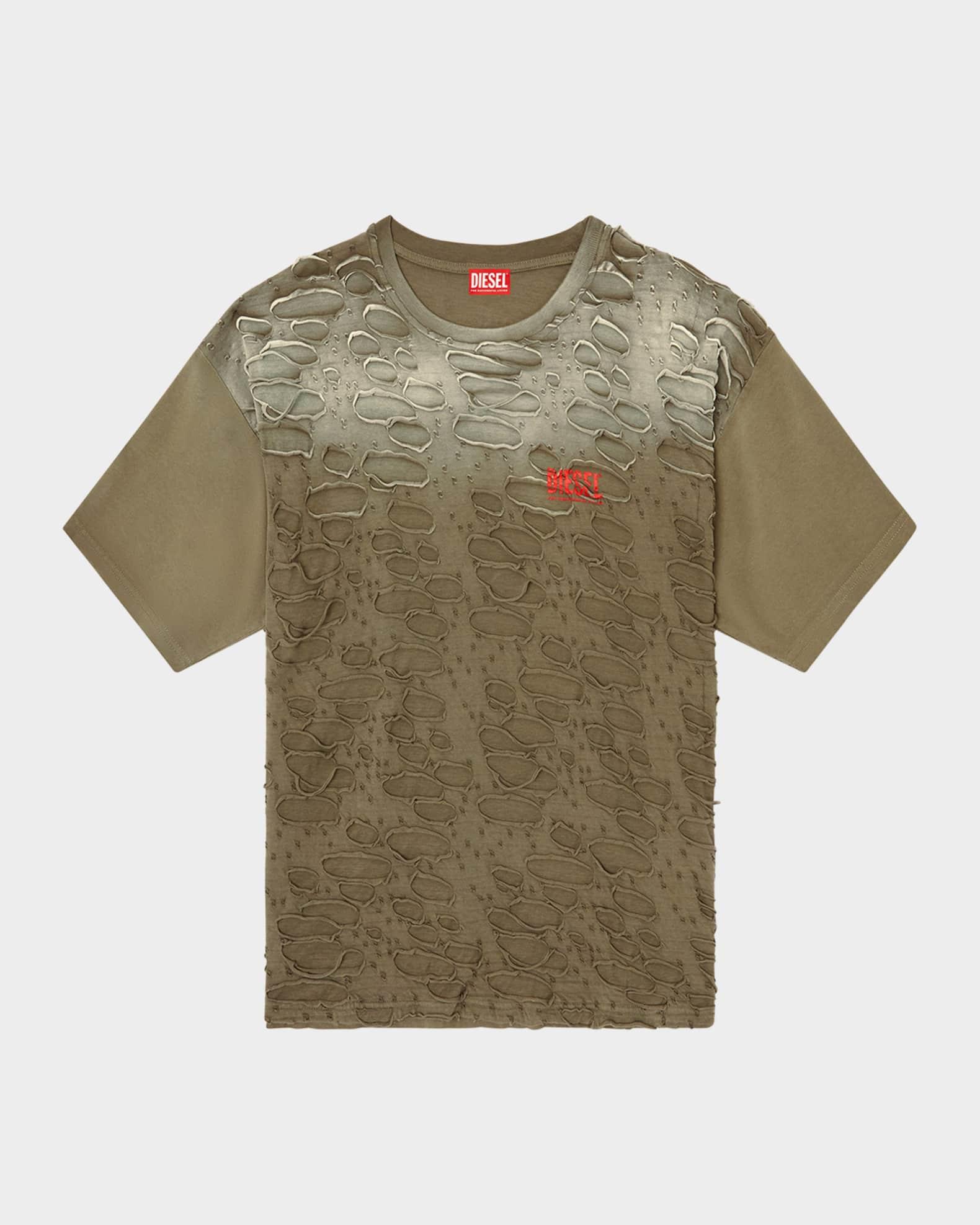 Mens T-Shirt with Hole Detail Product Image