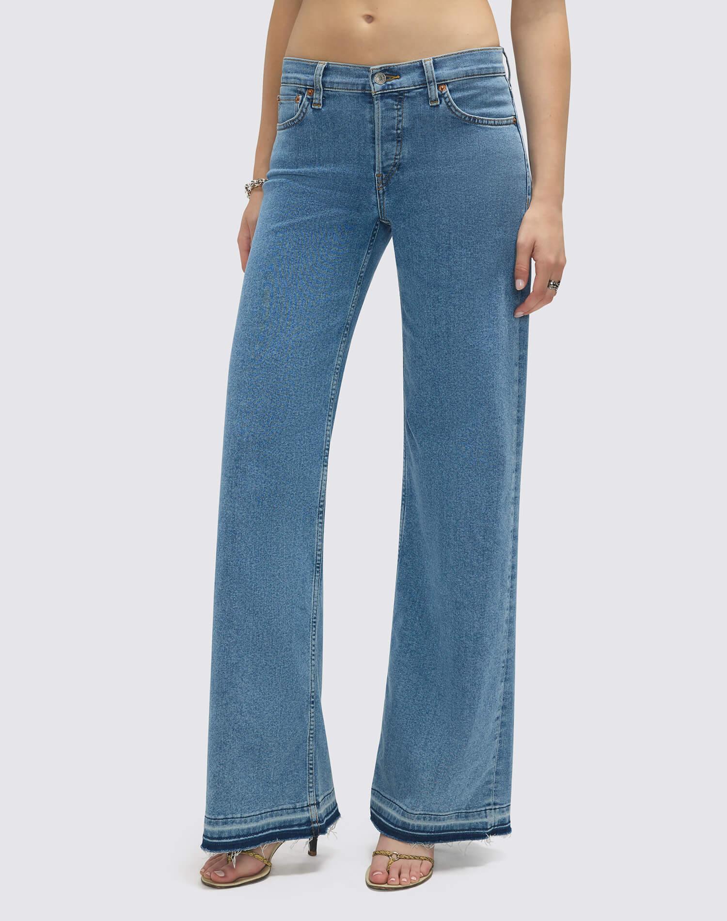 Comfort Stretch Mid Rise Wide Leg - Azulito Female Product Image